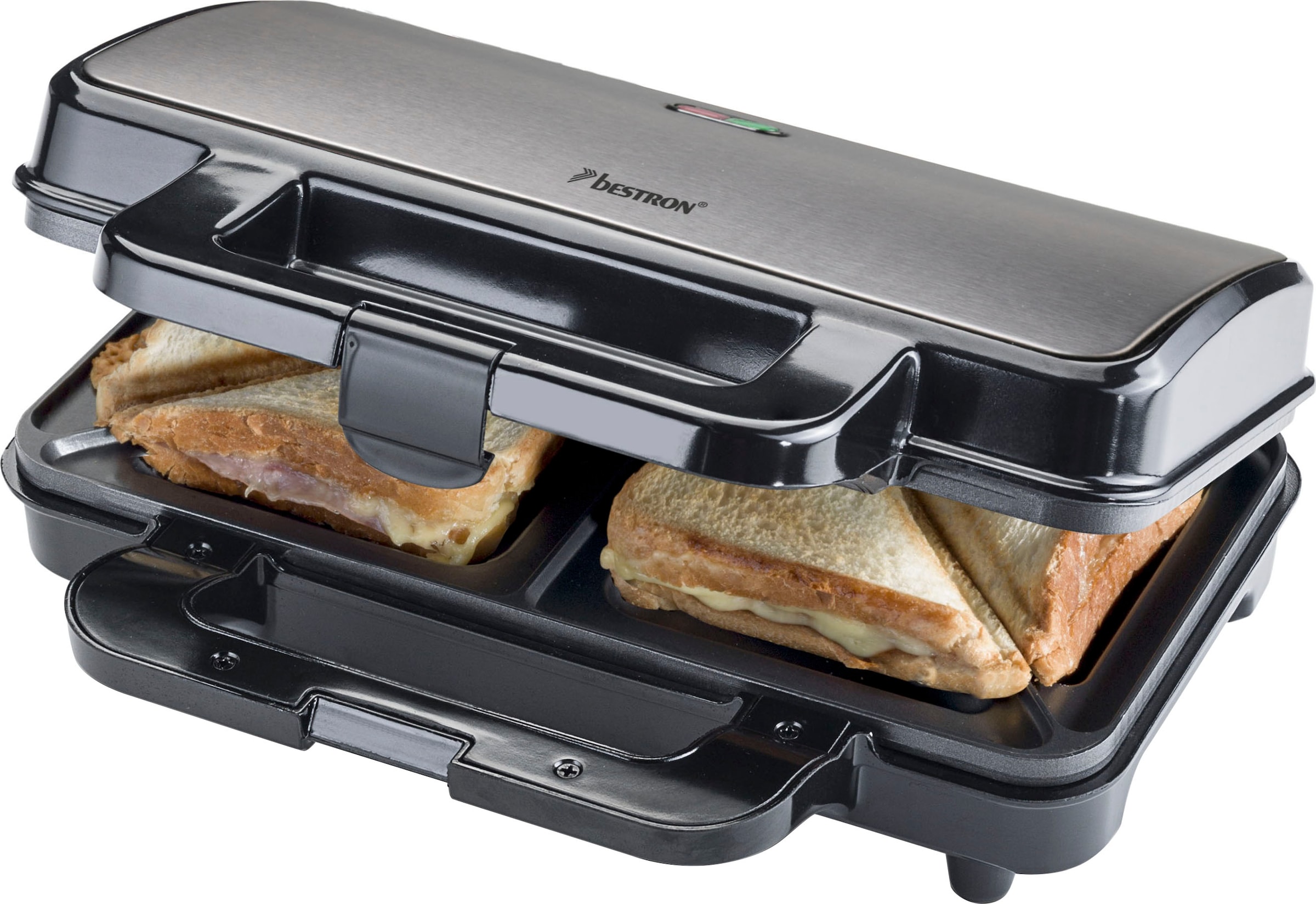 Sandwichmaker »ASM90XLTG, XL für 2 Sandwiches, Antihaftbeschichtetet«, 900 W