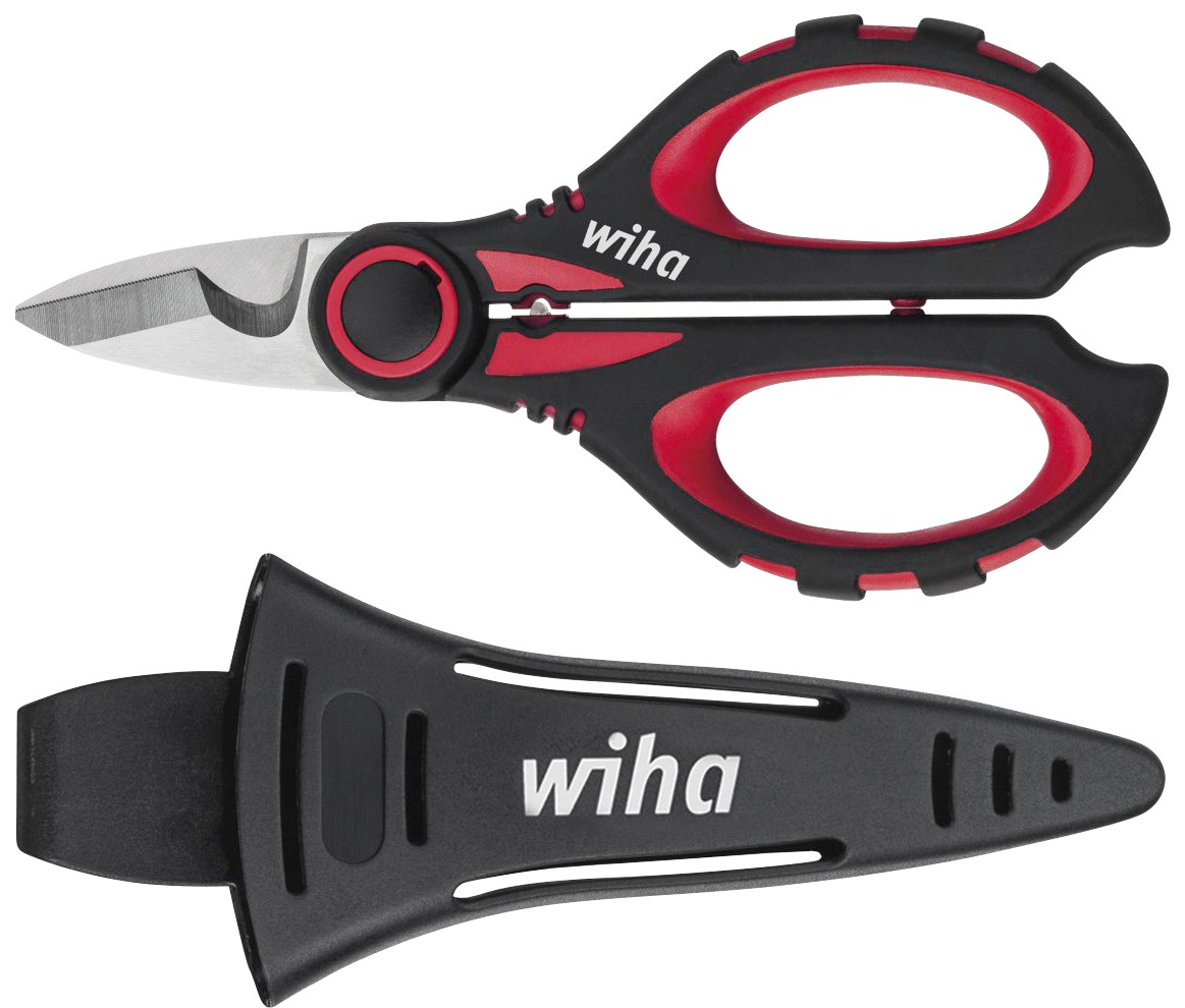 Wiha Elektrikerschere »41923«, mit Crimpfunktion in Blister 160 mm, besonders für Elektrikerarbeiten geeignet