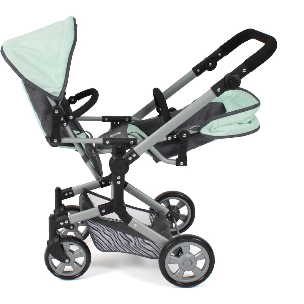 CHIC2000 Puppen-Zwillingsbuggy »Linus Duo, Grau-Mint«