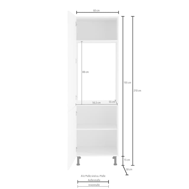wiho Küchen Kühlumbauschrank »Ela«, Breite 60 cm, höhenverstellbare Füße  kaufen online bei OTTO