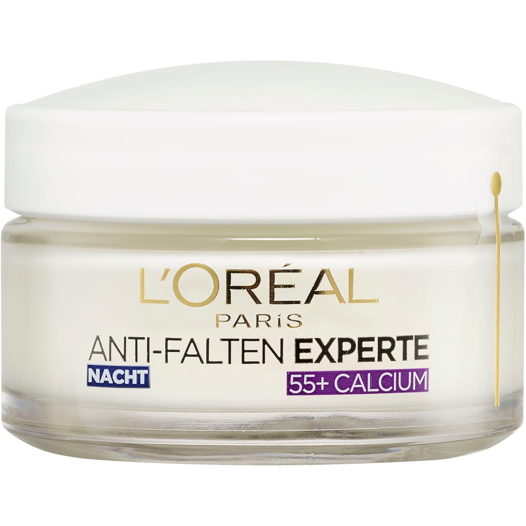 L'ORÉAL PARIS Nachtcreme »Anti-Falten-Expert Calcium 55+ Nachtpflege«, mit Calcium