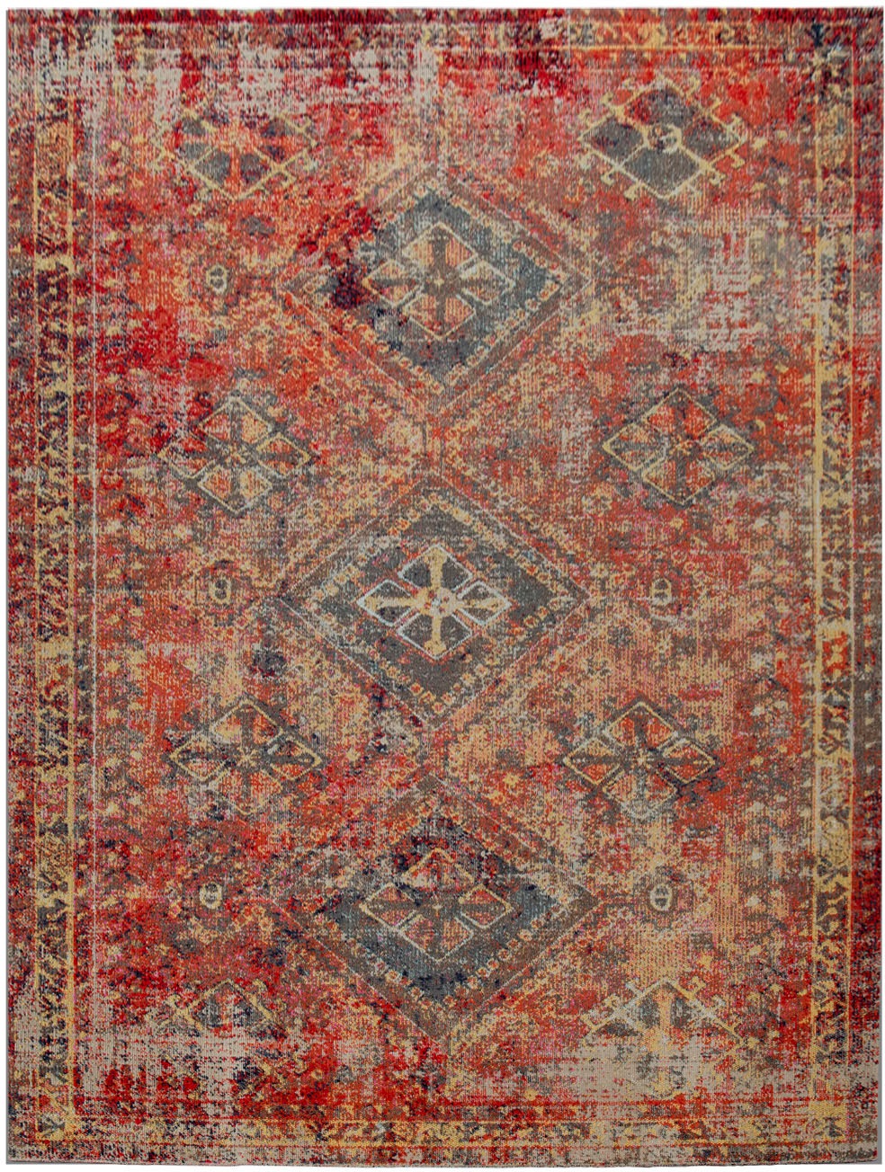 DELAVITA Teppich »Artigova 30«, rechteckig, 11 mm Höhe, Kurzflor, Orient-Optik, Vintage Design, Wohnzimmer, In- und Outdoor geeignet, ideal auf Terrasse oder Balkon