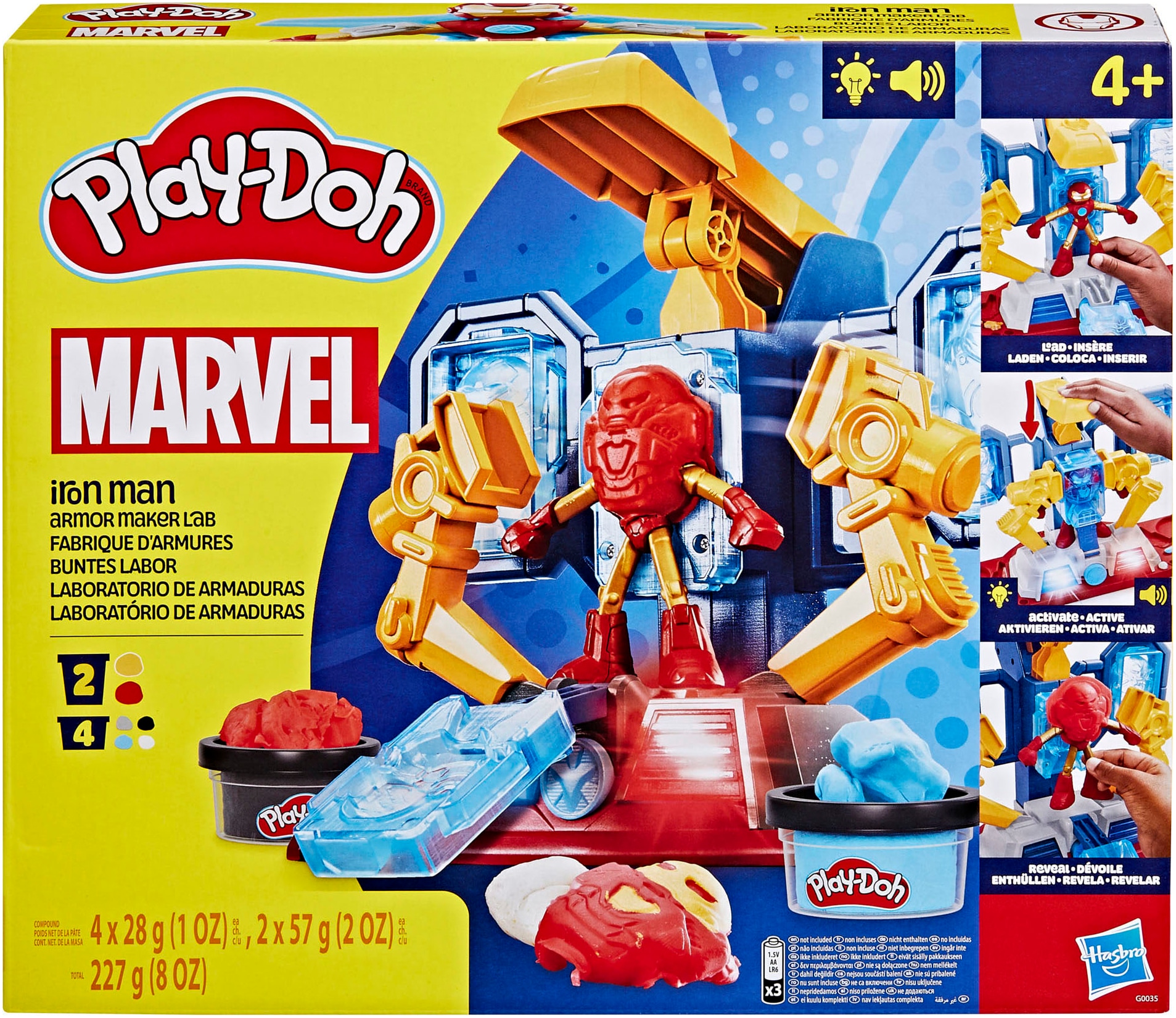 Hasbro Knete »Play-Doh, Marvel Iron Man Buntes Labor«, mit Licht und Sound