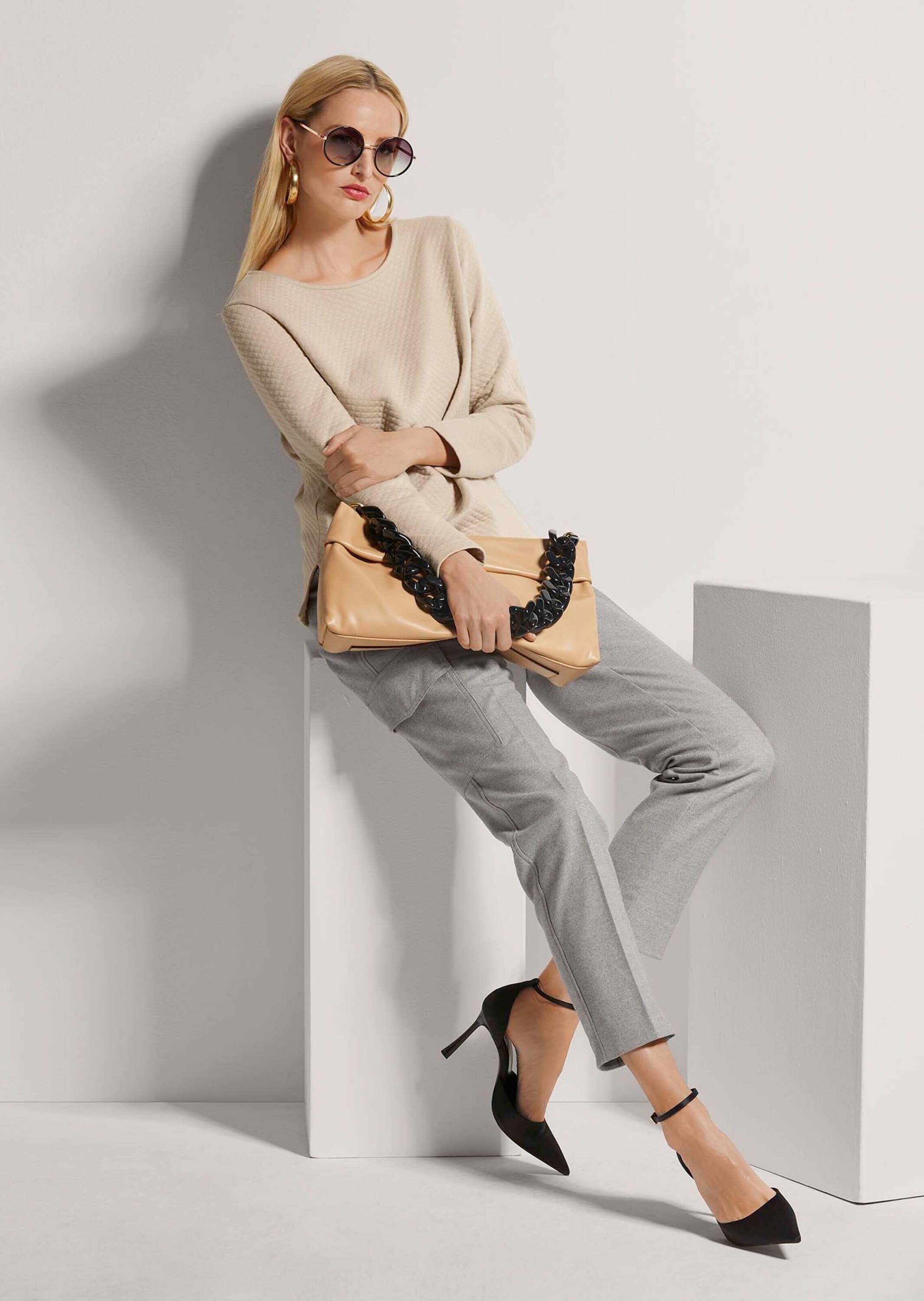 MADELEINE Langarmshirt »Sweatshirt Sweatshirt mit Struktur«