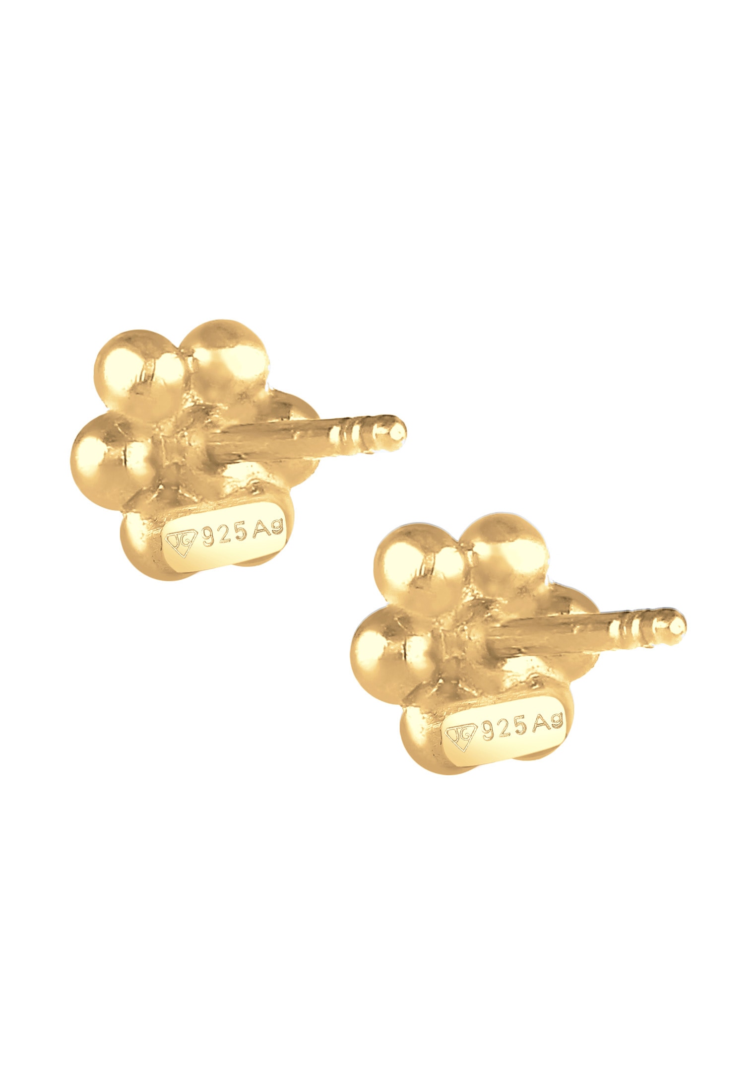 Elli Paar Ohrstecker »Ohrringe Kinder Blume Synthetische Perle Regenbogen Kristall 925 Silber«