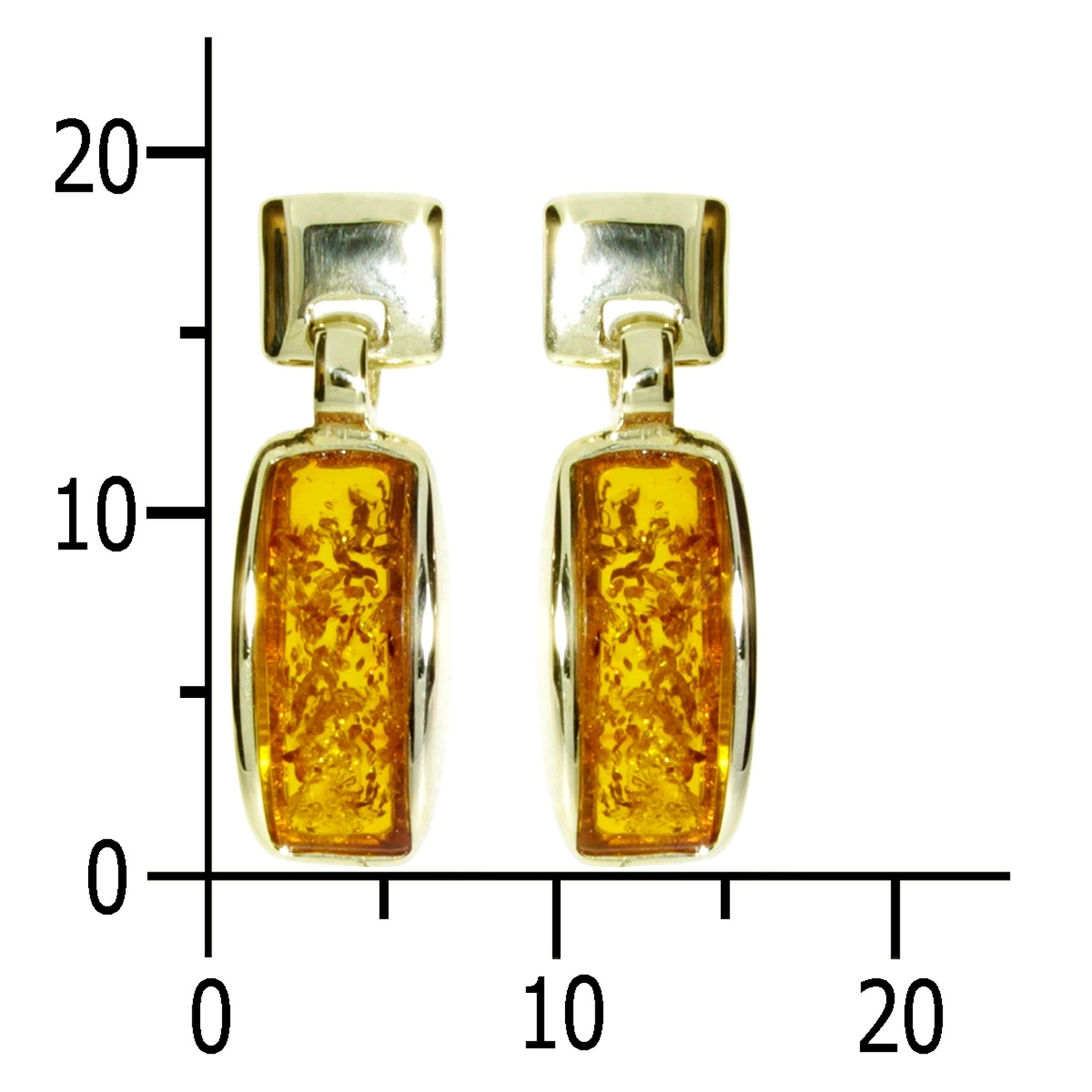 OSTSEE-SCHMUCK Paar Ohrstecker »- Jasmina - Gold 333/000 - Bernstein«