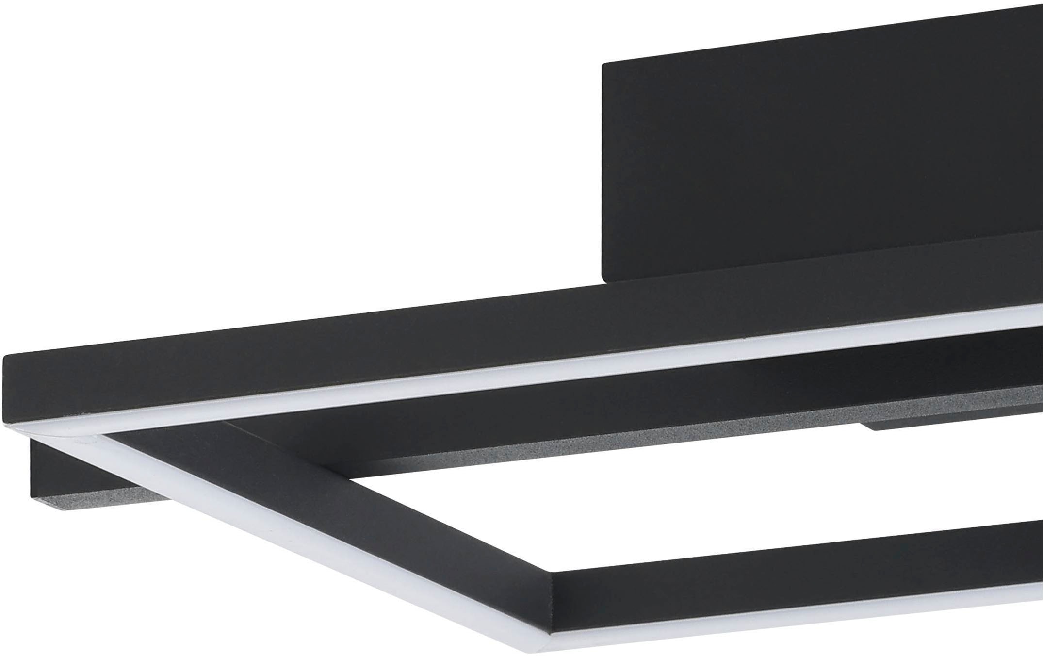 EGLO Deckenleuchte »Amandolo Deckenlampe RGB Backlight Fernbedienung inkl. geometrisch« LED-Modul 1 Stk. Kaltweiß | RGB Wand-/Deckenleuchte - L40 x B20 x H6,5 cm - schwarz - 17W inkl.