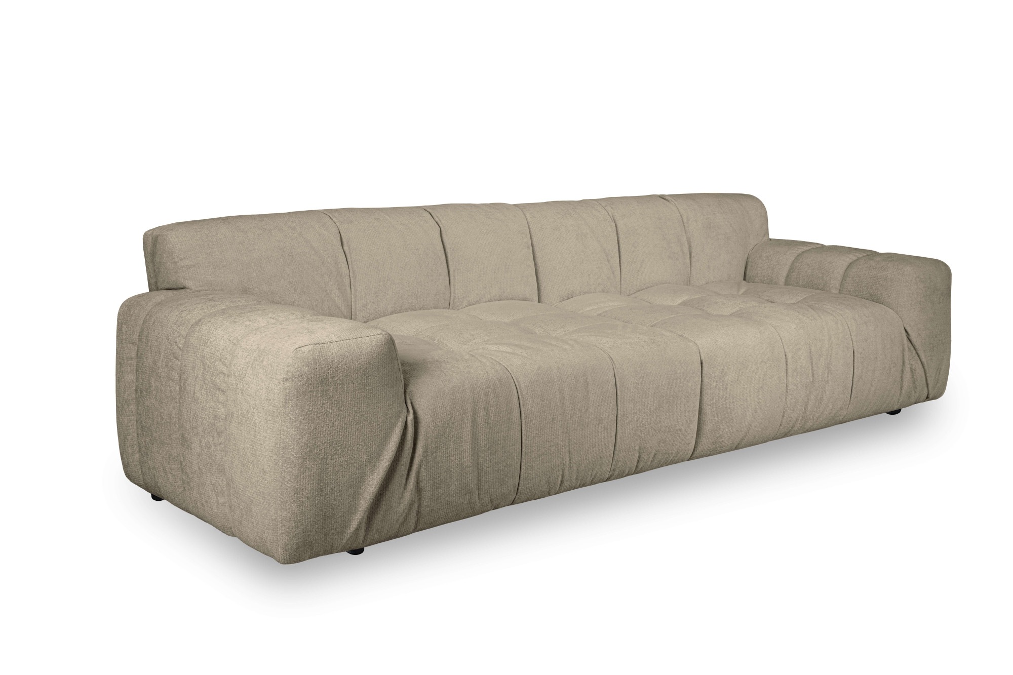 INOSIGN 3-Sitzer »Calmara, Breite 286 cm, weicher Lounge-Sitzkomfort«, bodentief, Samt oder Chenille, mit Knopfsteppung