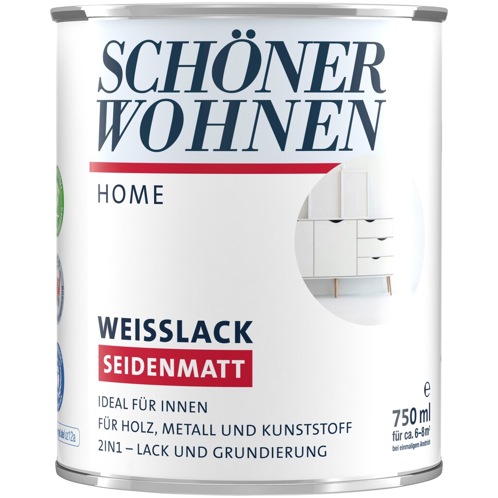 SCHÖNER WOHNEN FARBE Weißlack »Home Weißlack«