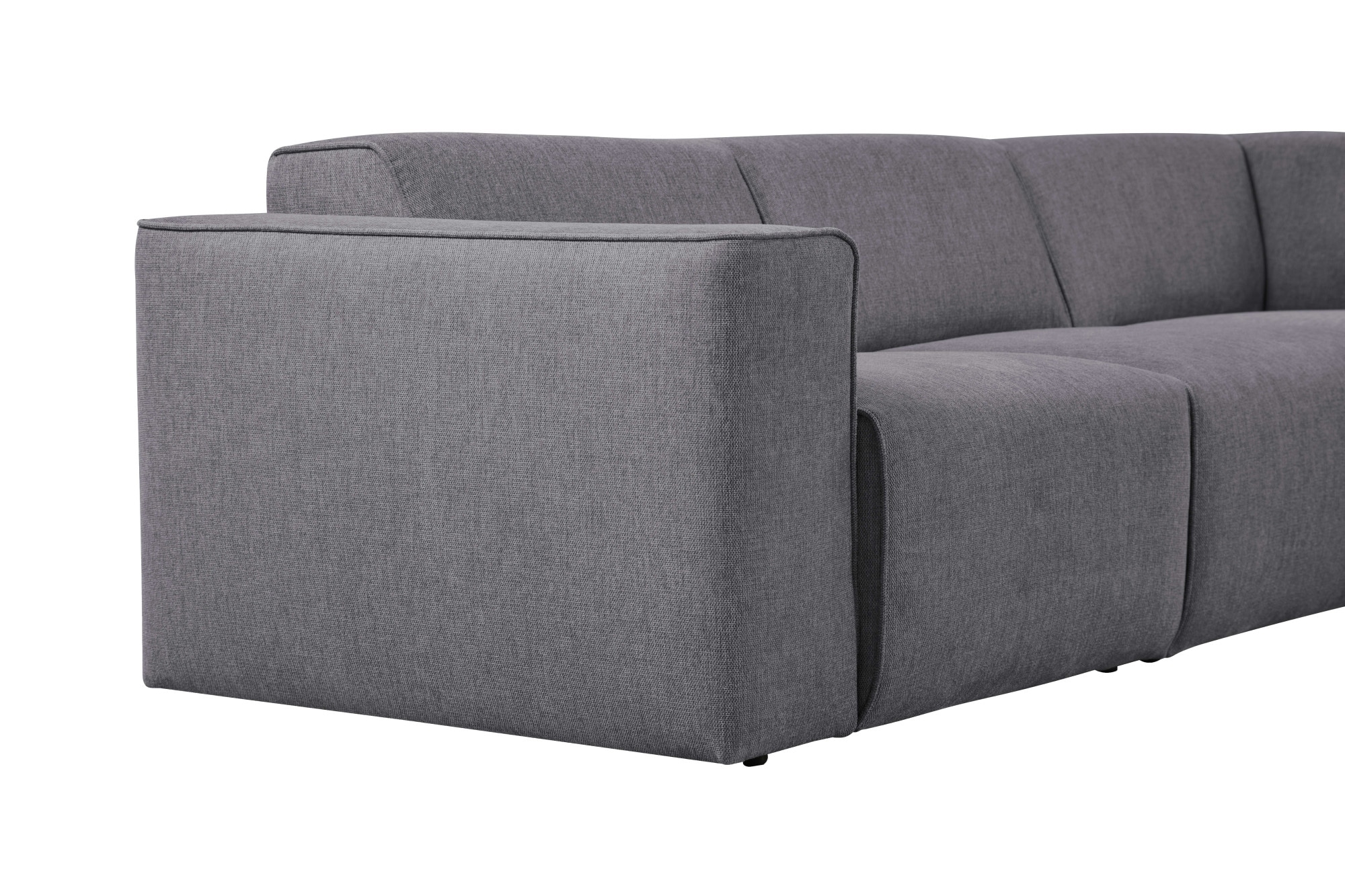 Home affaire Ecksofa »Noord mit Kedernaht, Breite 282 cm, L-Form« Webstoff, mit Wellenunterfederung, Massivholzrahmen