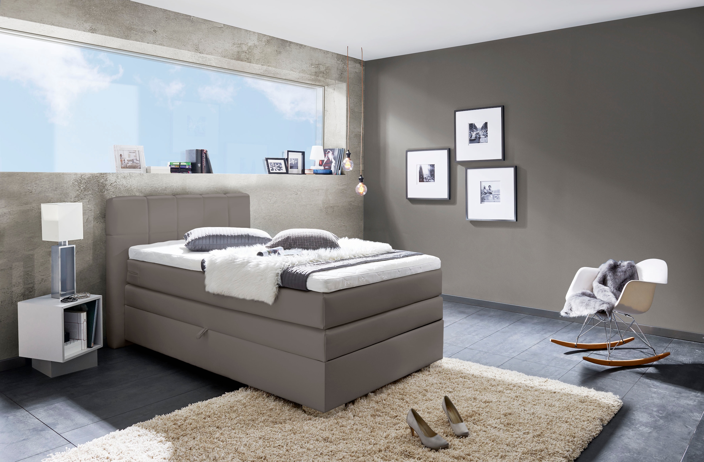 INOSIGN Boxspringbett »Airdrie« inkl. Bettkasten und Topper