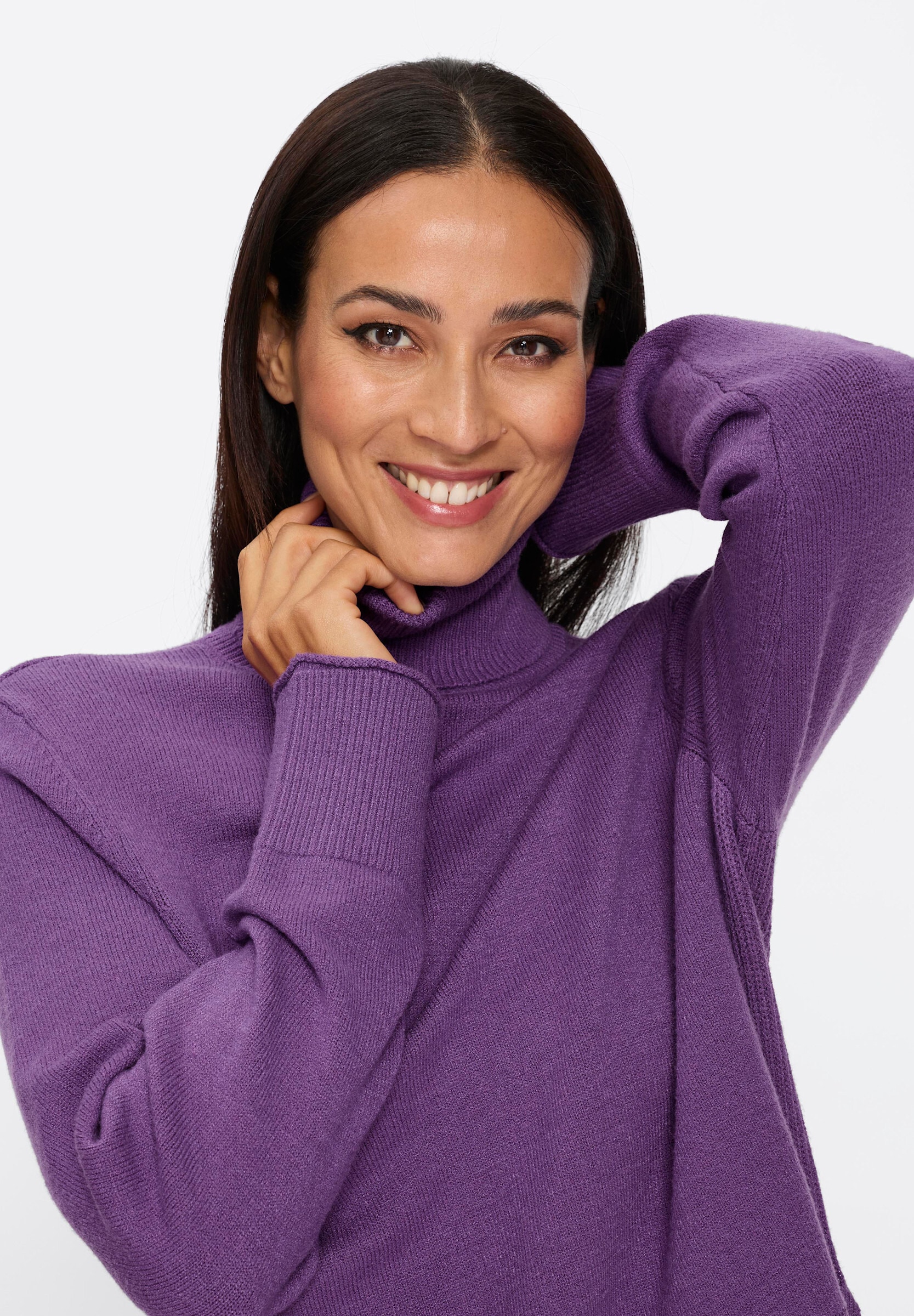 heine Longpullover »Pullover Rollkragenpullover mit Effektgarn«