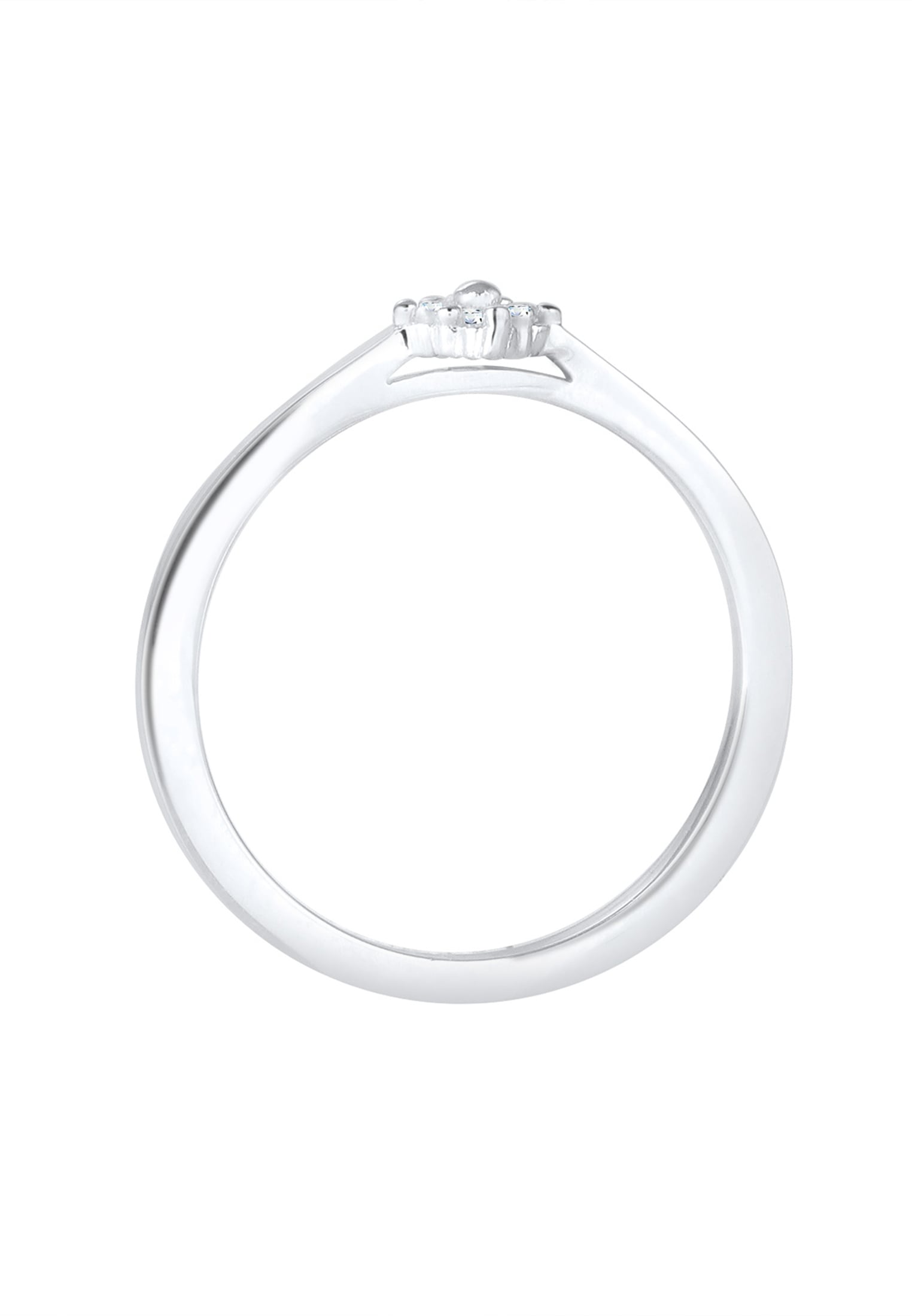 Elli DIAMONDS Verlobungsring »Ring Diamant (0.08 ct.) Verlobung Klassik 925 Silber«