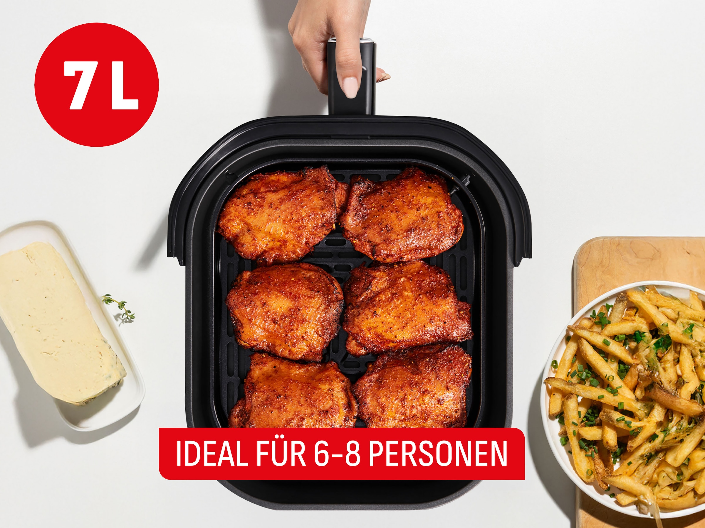 Tefal Heißluftfritteuse »Easy Fry Infrared« 8 Programme, Sichtfenster, doppelte Heizelemente, EY832H