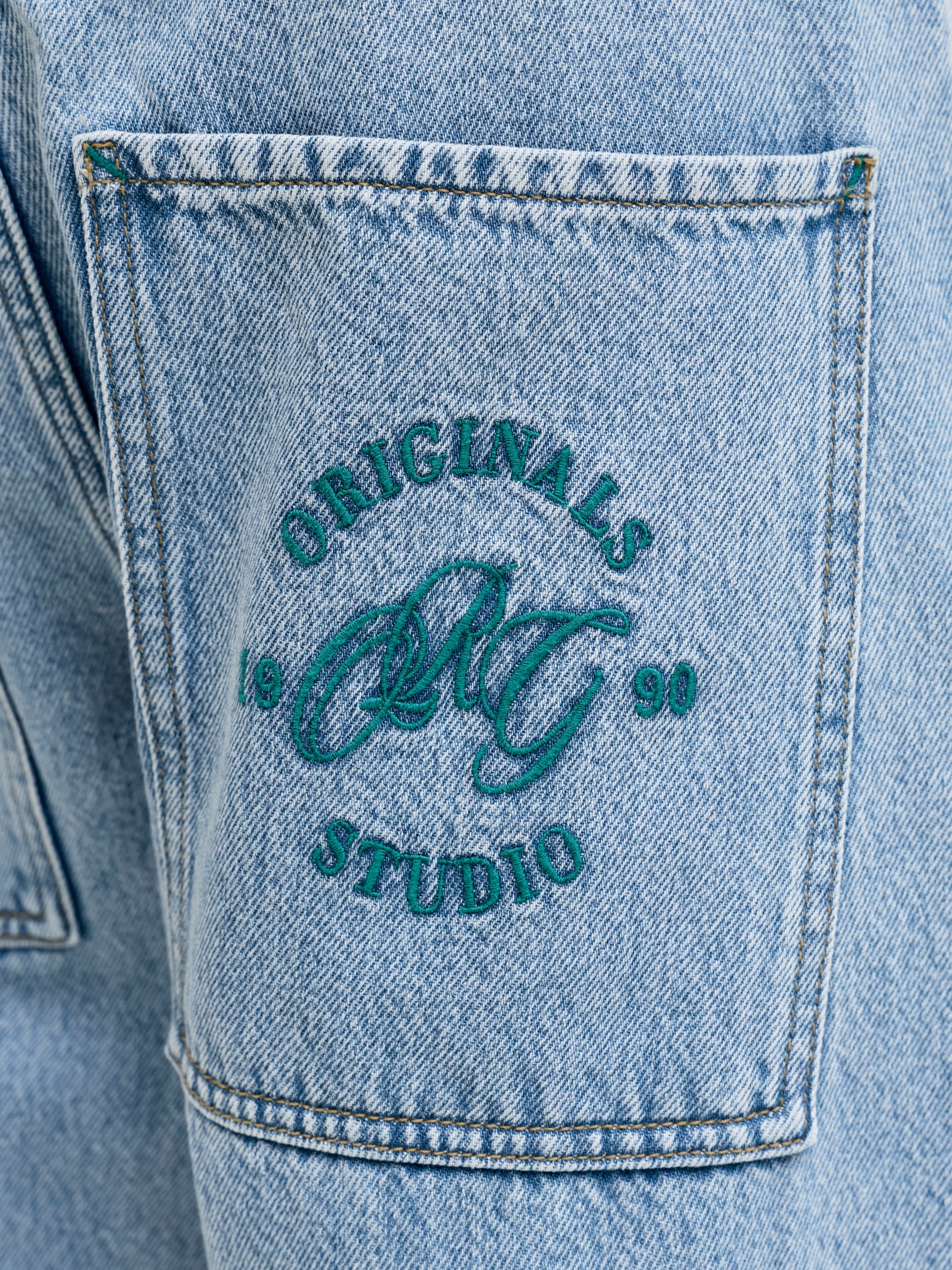 Jack & Jones Weite Jeans »JJIDAVE JJJAX AKM 165 LN« Baumwolle