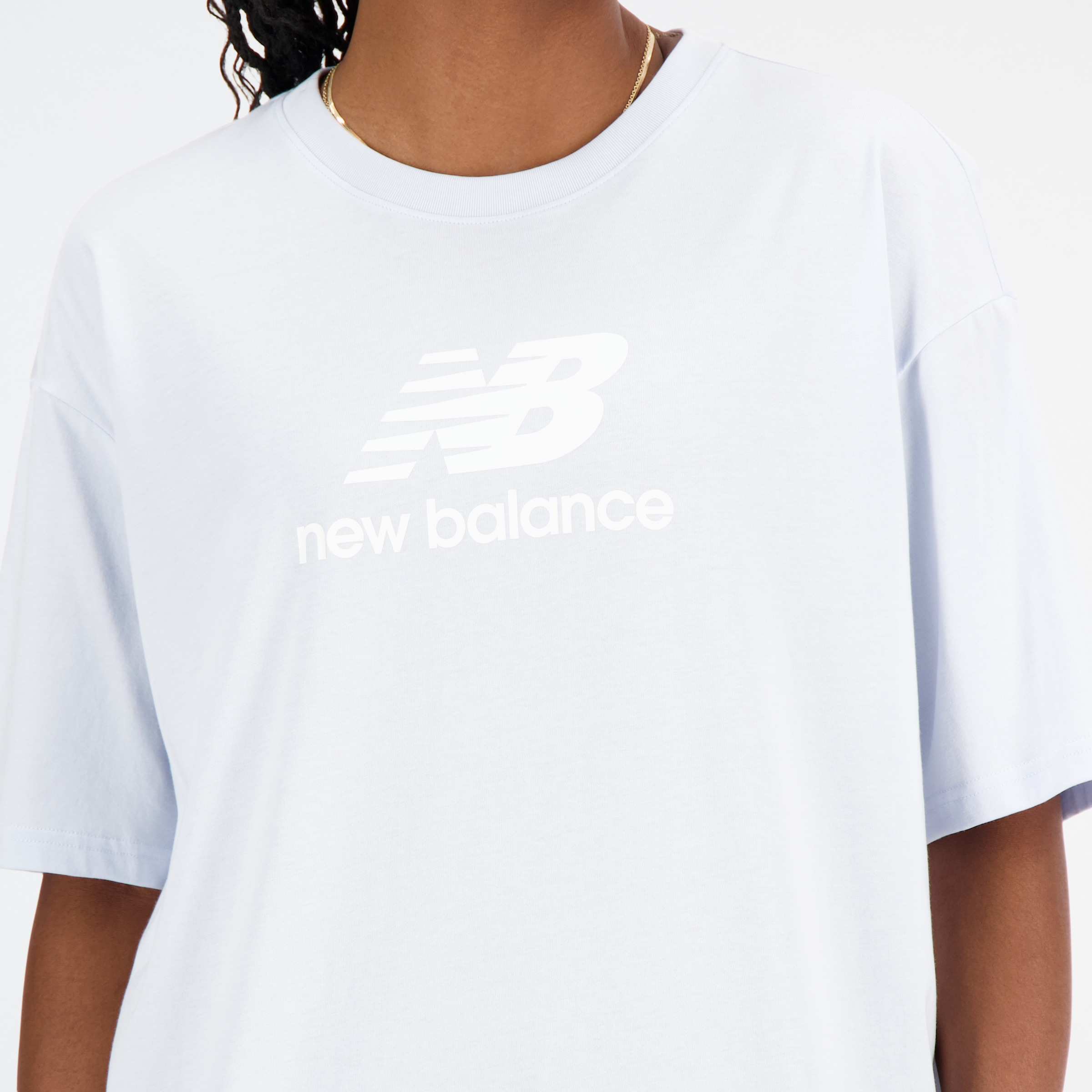 New Balance T-Shirt »NB ESSENTIALS STACKED LOGO OVERSIZED T-SHIRT«