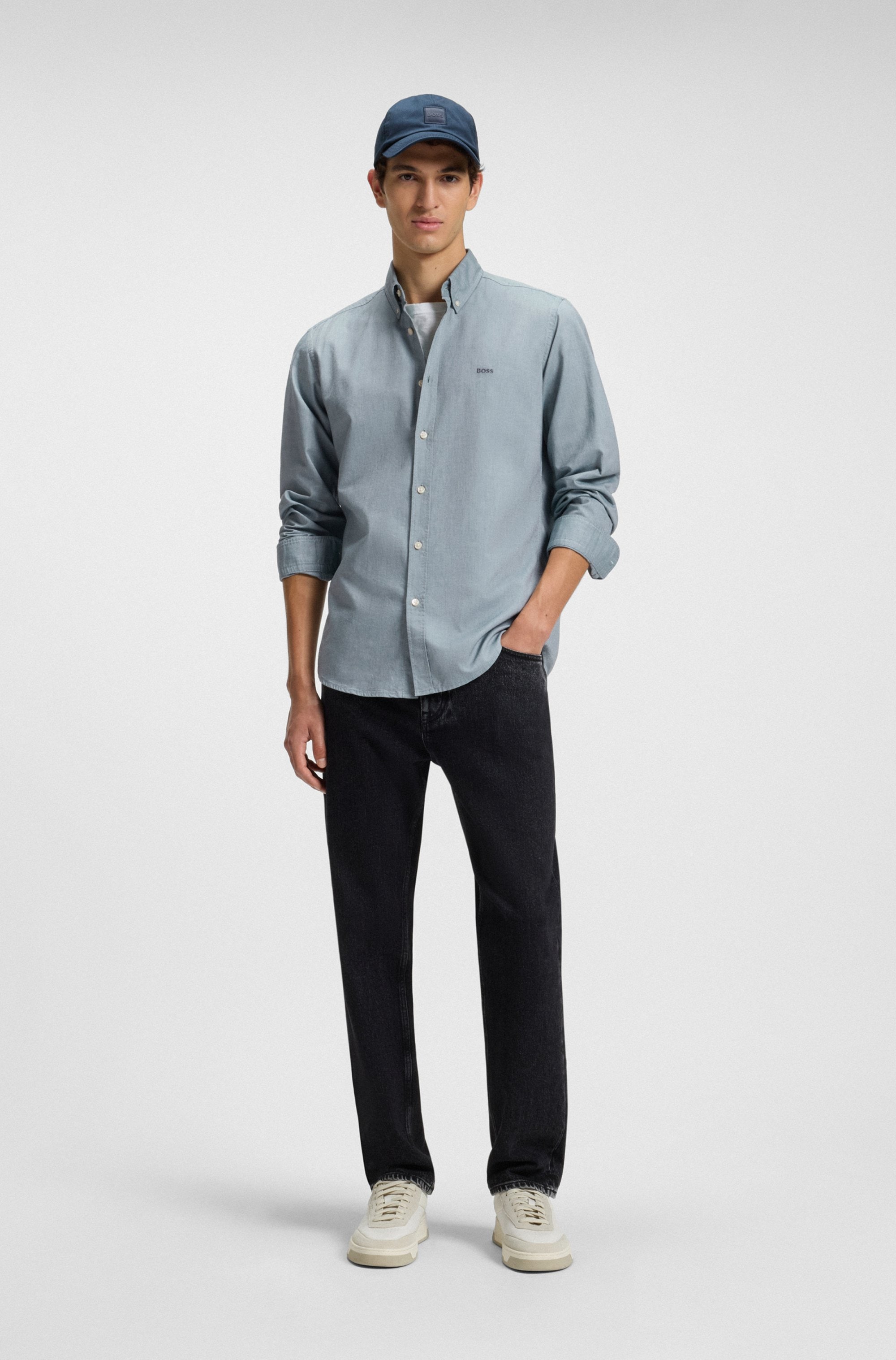 BOSS ORANGE Businesshemd »Rickert«, mit Button-down-Kragen