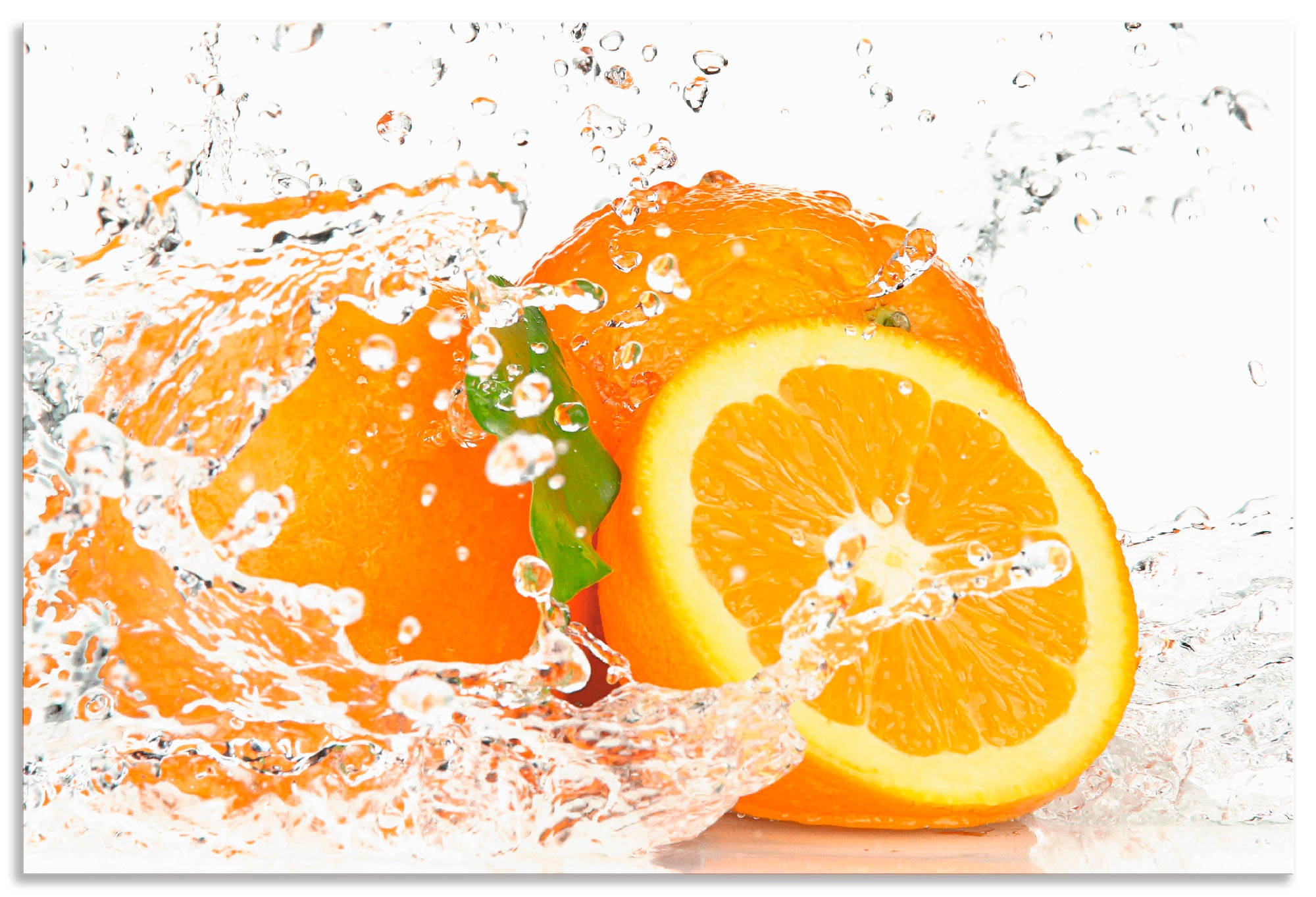 Artland Küchenrückwand »Orange mit Spritzwasser«
