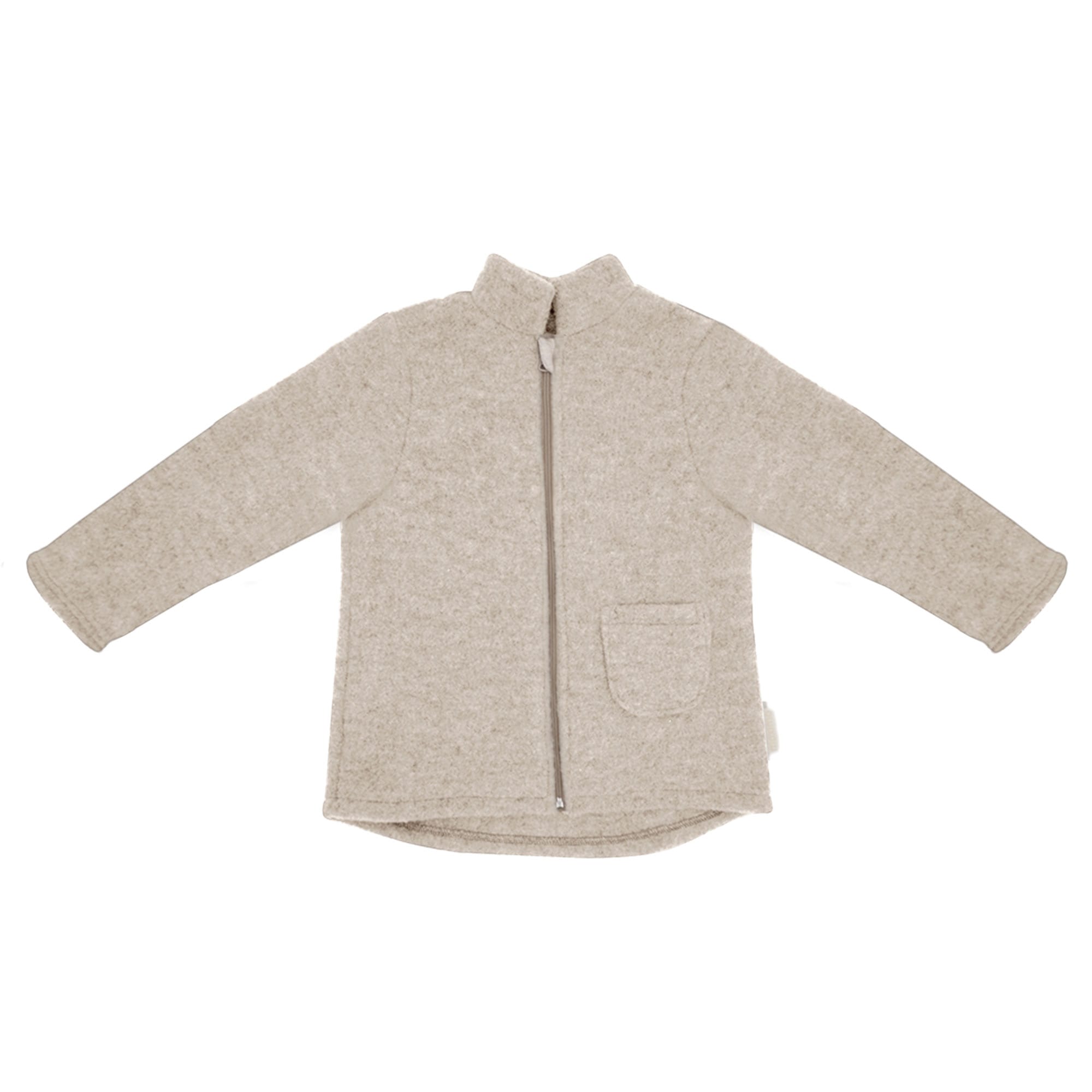MAXIMO Fleecejacke, aus Wolle, wärmend, atmungsaktiv, hoher Kragen, gefüttert