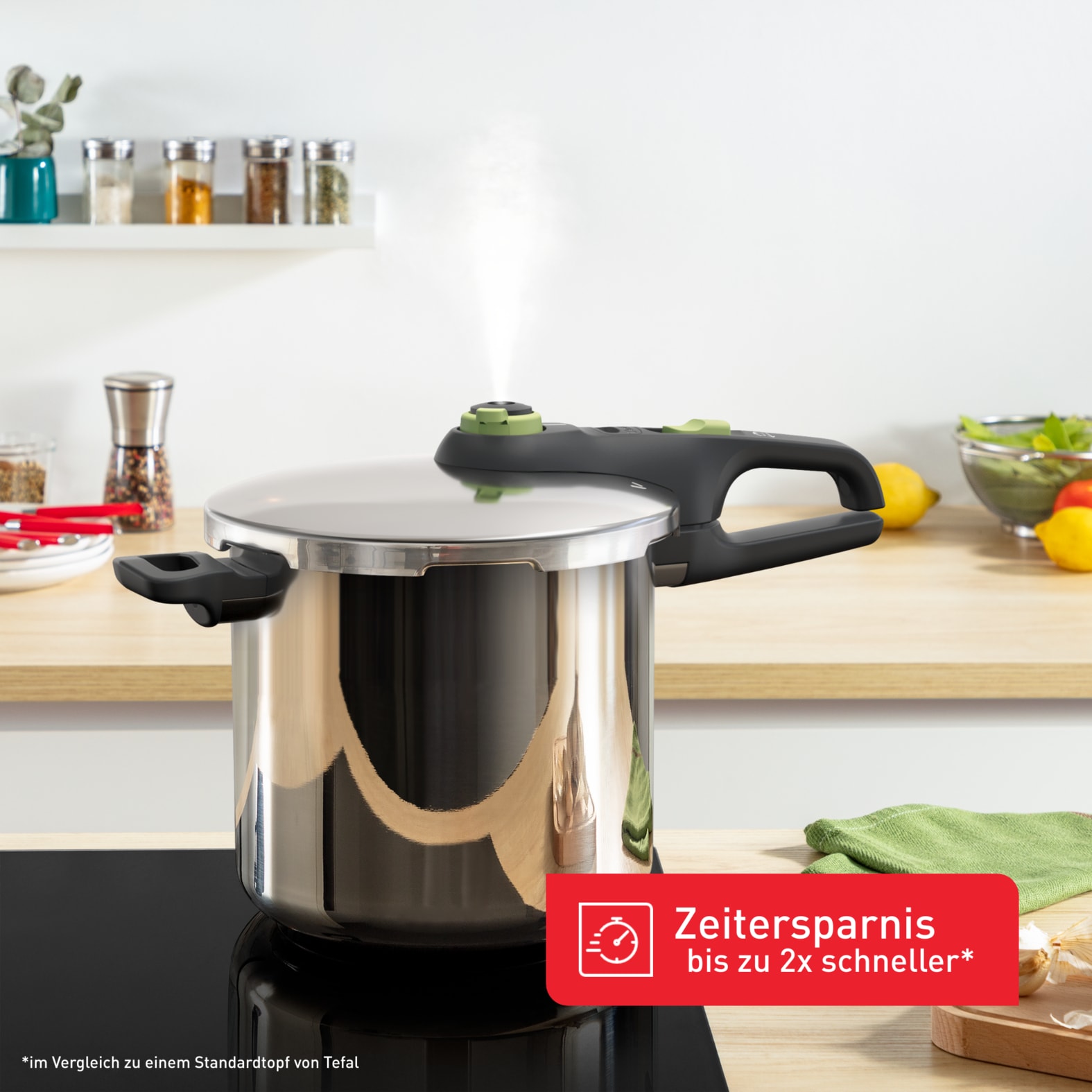 Tefal Schnellkochtopf »Secure Trendy« 1 Stk. tlg. Edelstahl