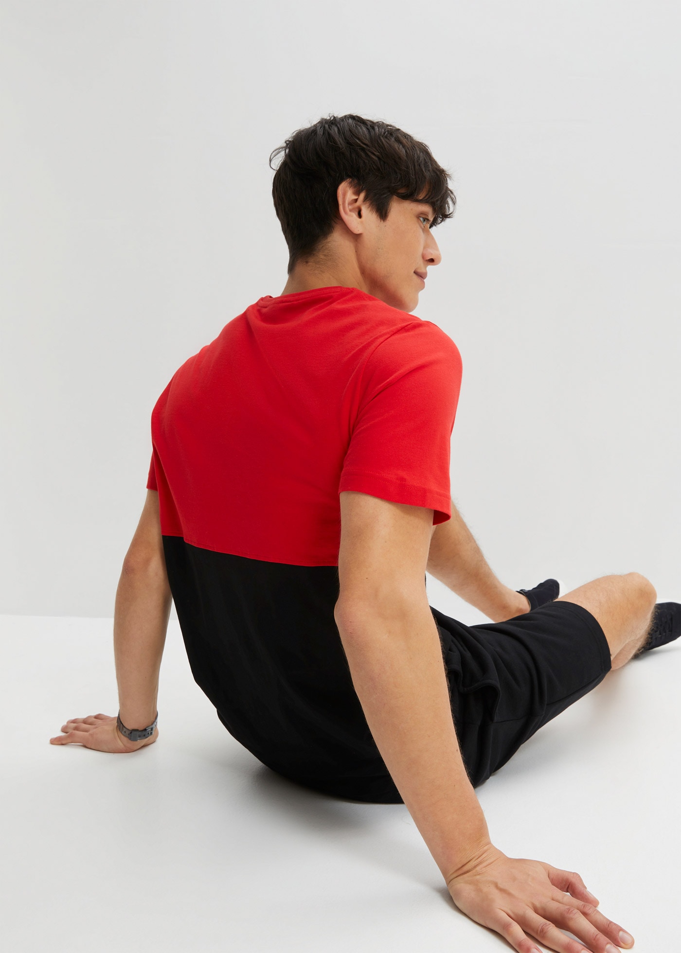 bonprix T-Shirt regular fit, kurzärmelig, aus Baumwolle