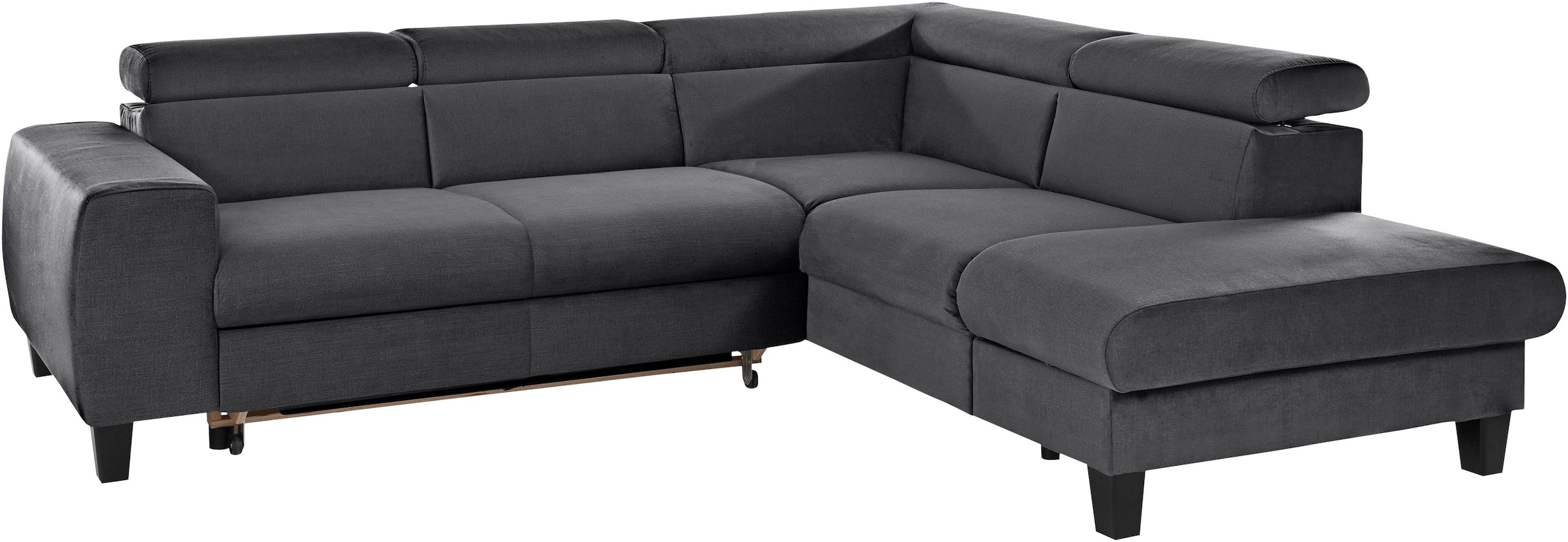 COTTA Polstergarnitur »Morven L-Form«, (Set), Set bestehend aus: Ecksofa mit Kopfteilverstellung & Hocker