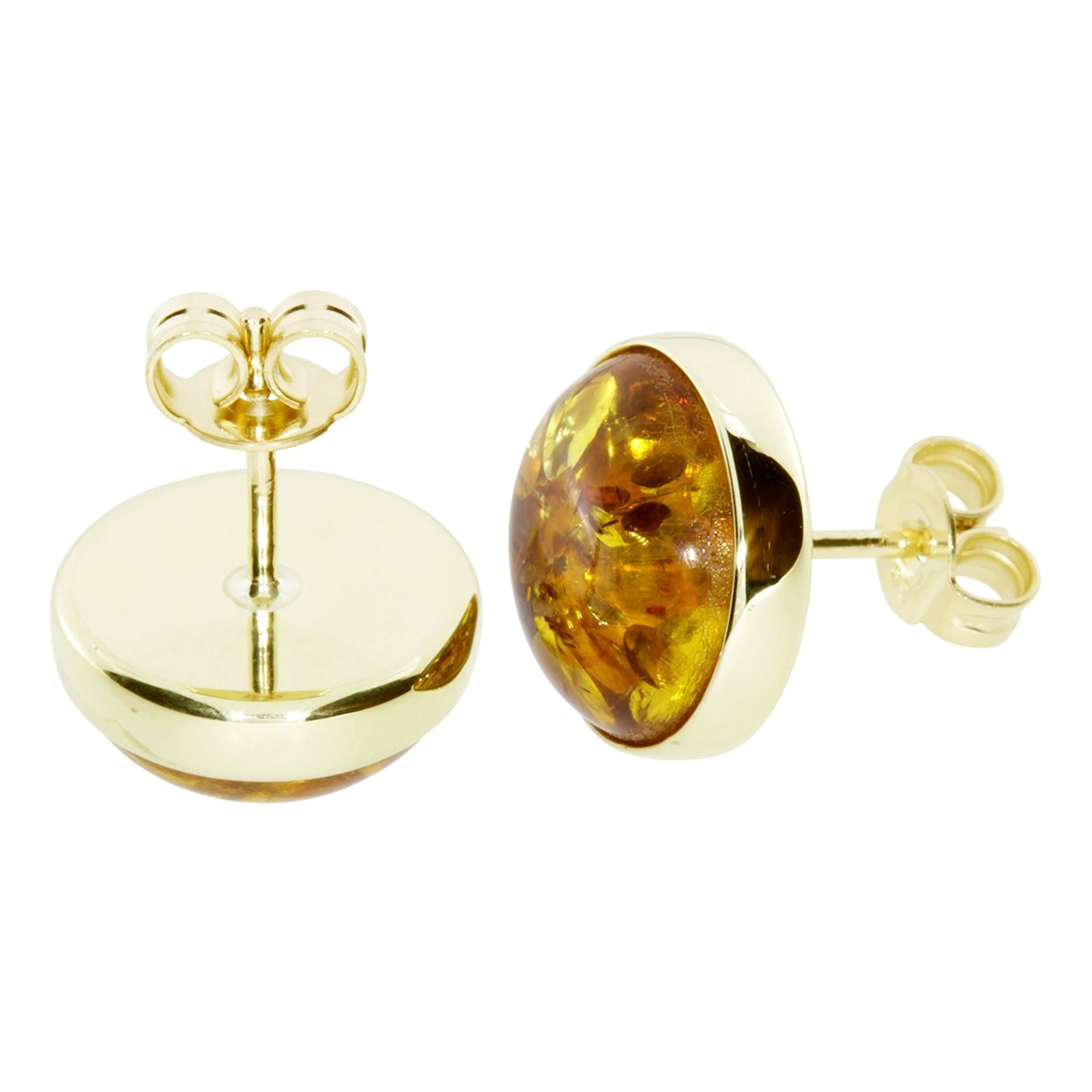 OSTSEE-SCHMUCK Paar Ohrstecker »- Classic 12 mm - Gold 333/000 - Bernstein«