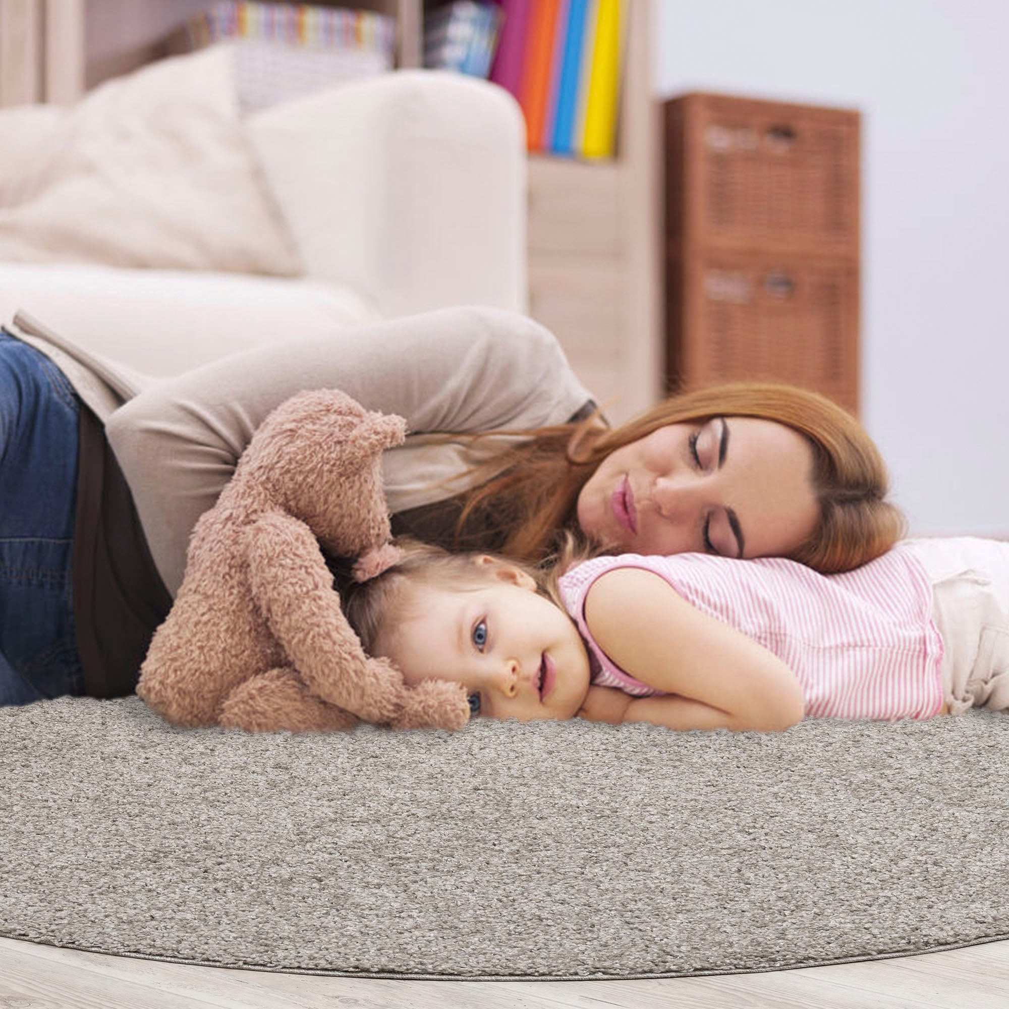 Sanat Hochflor-Teppich »LOCA«, rund, 30 mm Höhe, Wohnzimmer, Langflor, Shaggy, Schlafzimmer