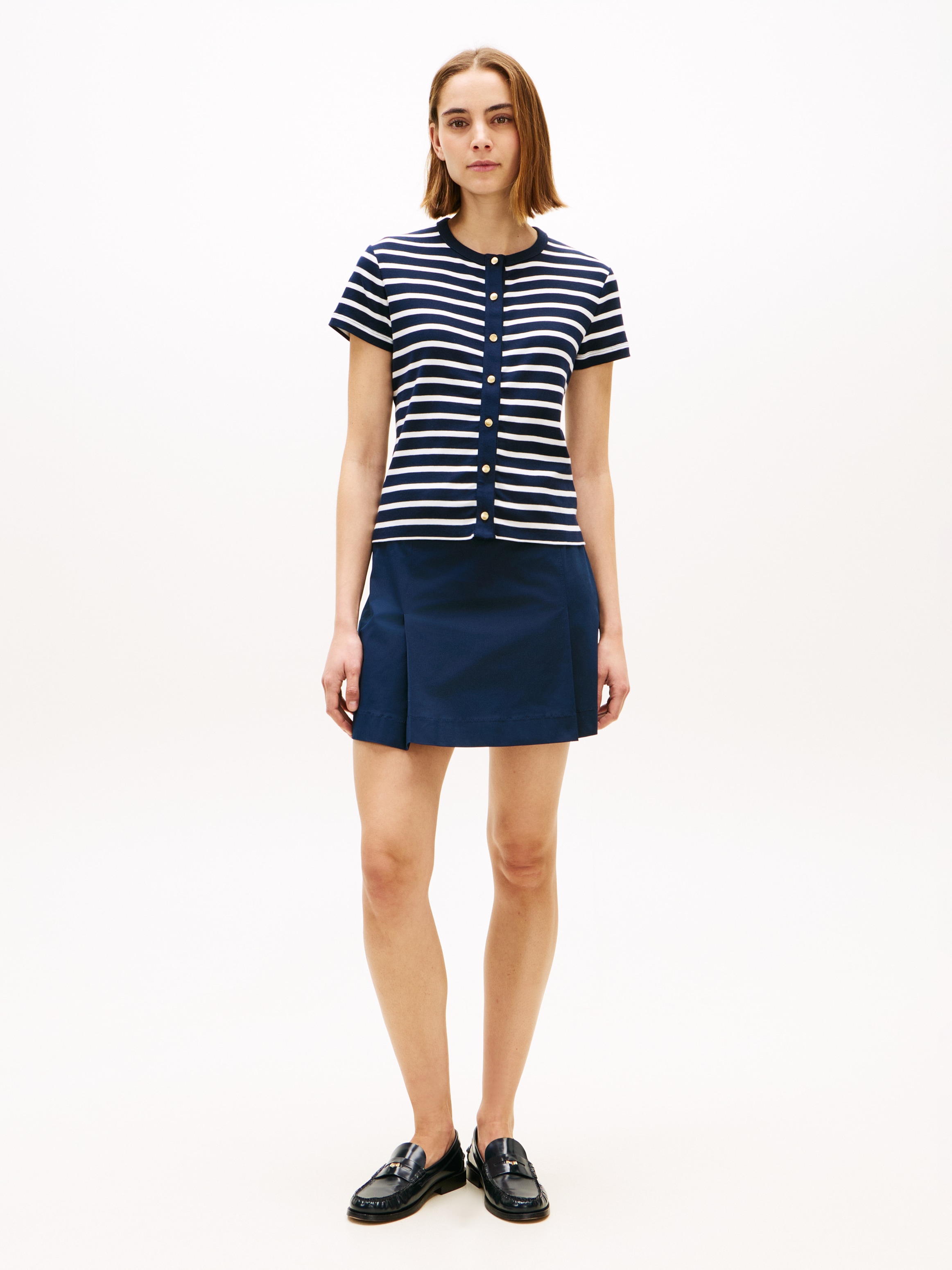 Tommy Hilfiger Kurzarmshirt »GOLD BUTTON SLIM SS TEE«