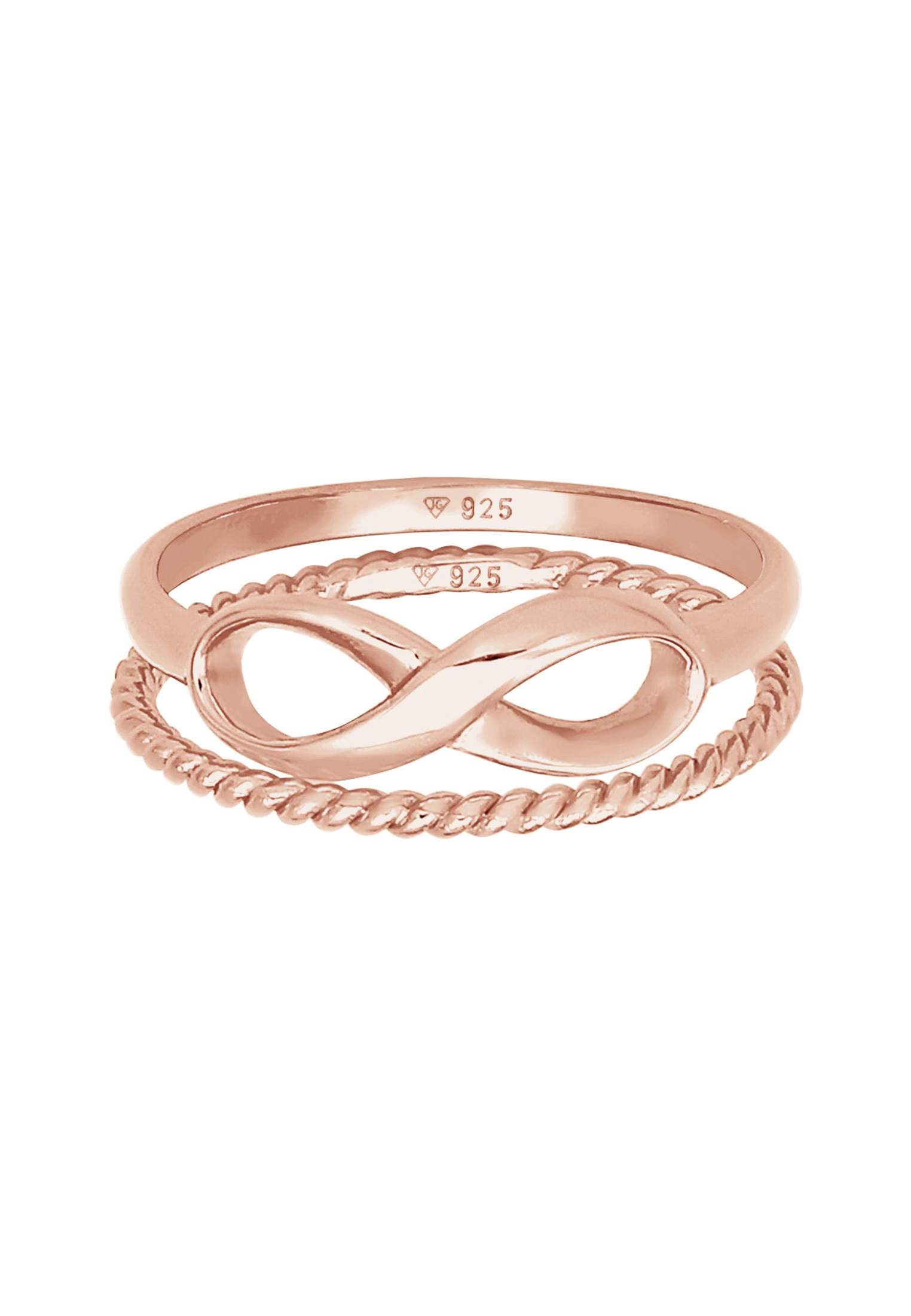 Elli Ring-Set »Ring Infinity Bandring Gedreht Stapelring Set 925 Silber«