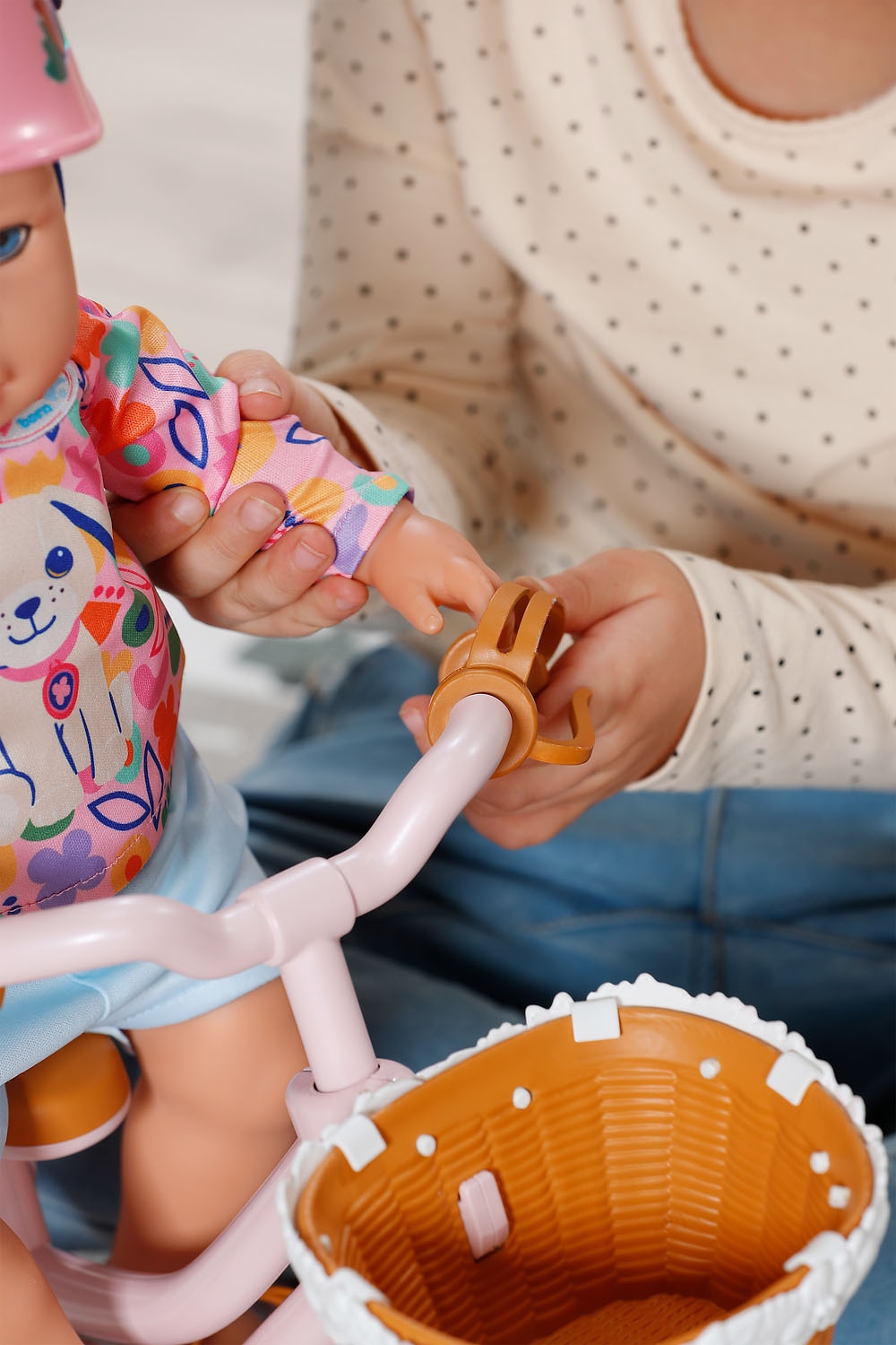 Baby Born Puppen Fahrzeug »Fahrrad« mit Welpe Lucky