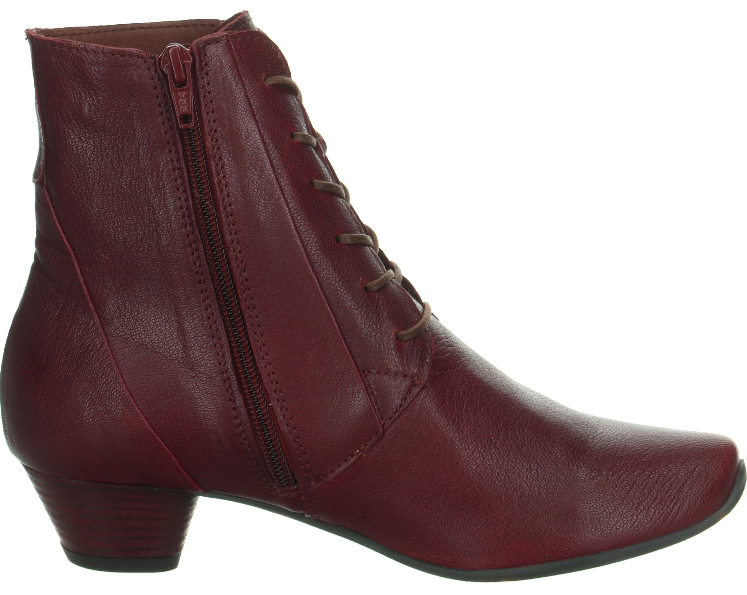 Think! Schnürstiefelette »Aida«, Festtagsschuh, Stiefelette aus vegetabil gegerbtem Leder