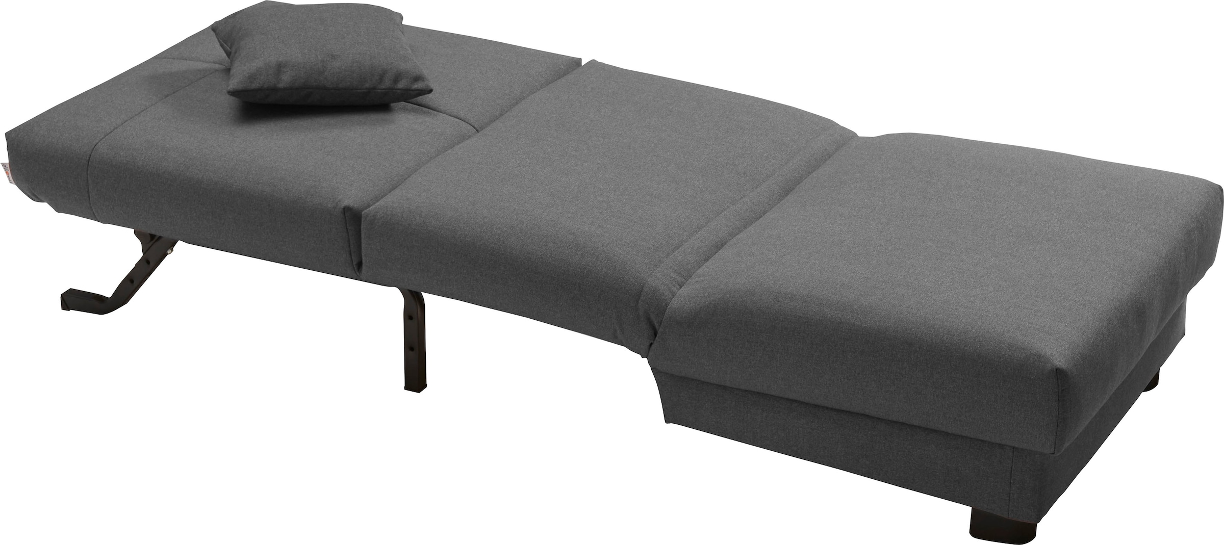 ell + ell Schlafsofa »Enny« Liegefläche Breite 80 cm, Liegehöhe 45 cm, Füße alufarben, Rückenlehne