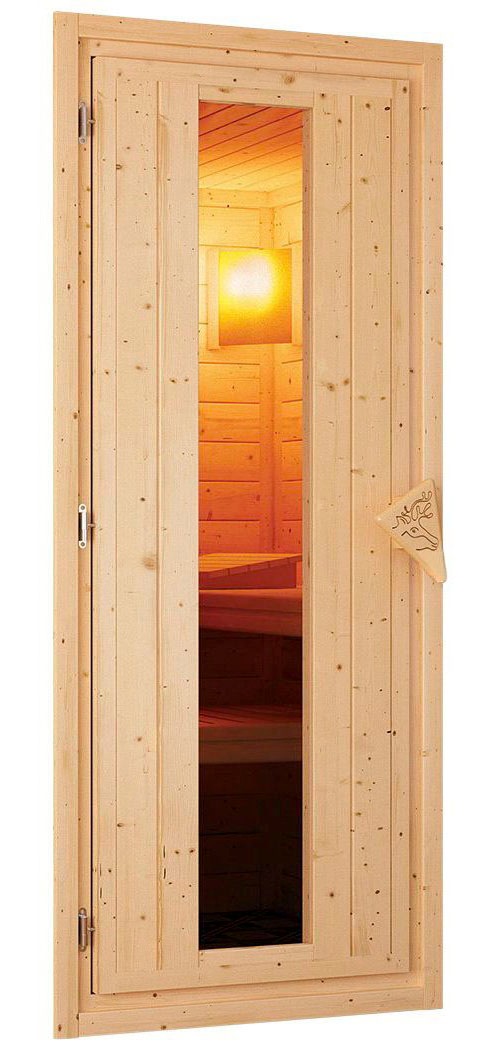 Karibu Sauna »Vada« Set,  Ofen 9 kW Bio externe Strg easy