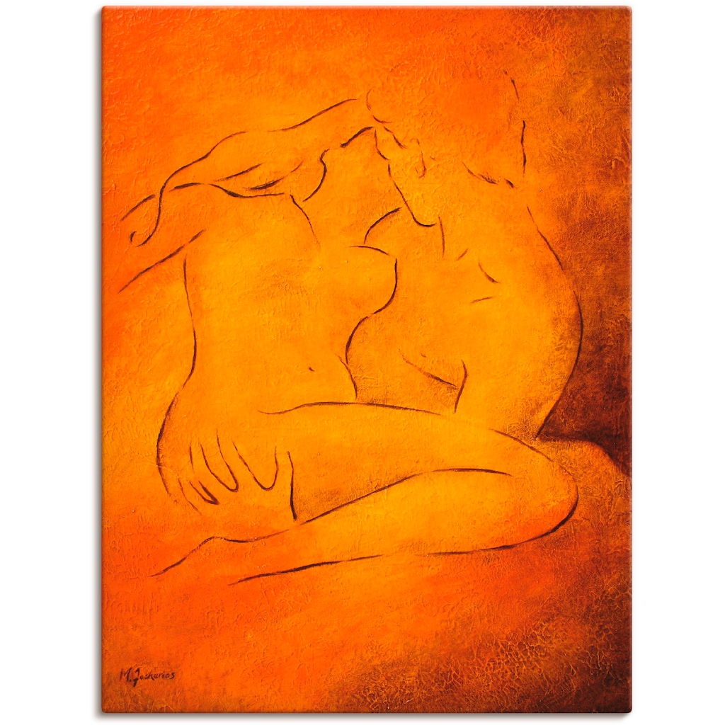 Artland Leinwandbild »Flammende Leidenschaft«, Paar, (1 St.)
