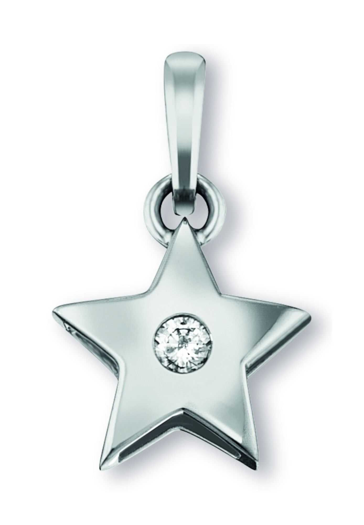 ONE ELEMENT Kettenanhänger »Zirkonia Stern Anhänger aus 925 Silber«