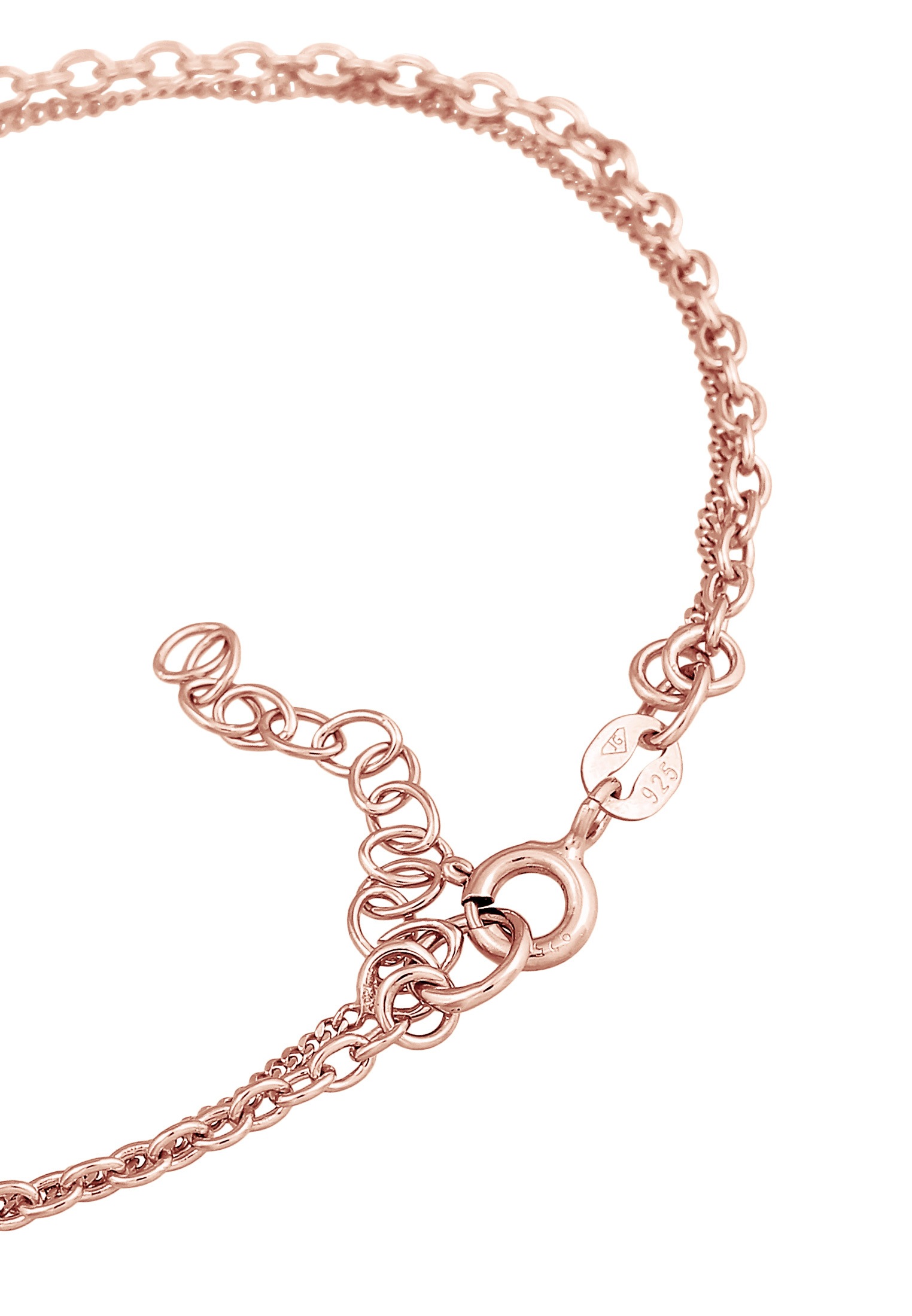 Elli Armkette »Armband Layer Kreis 925 Silber, mit Kristallen von Swarovski®«