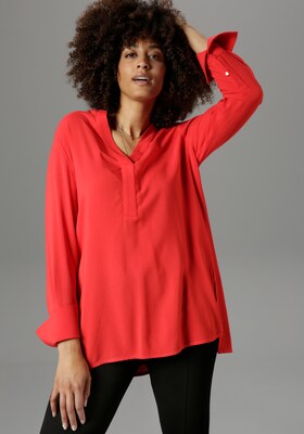 Longbluse in Rot