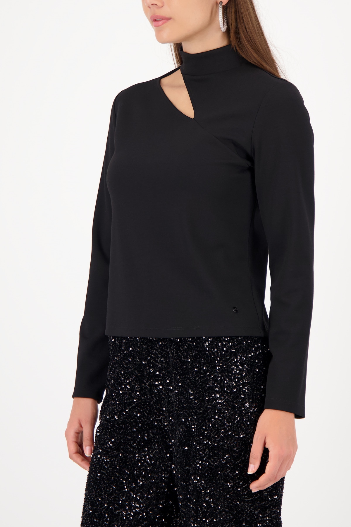 Monari Sweatshirt »Sweatshirt Cutout«, Regular fit mit Stehkragen
