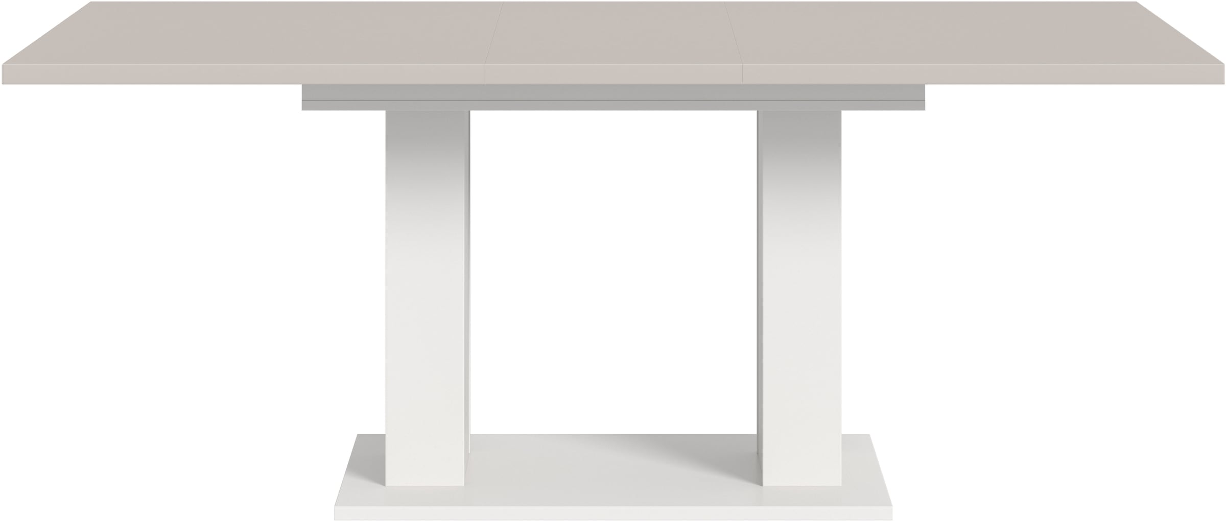 Home affaire Esstisch »Motus, ausziehbar 150 -190 cm, inklusive 40 cm Einlegeplatte« Set, 1 Stk. tlg. Doppelsäulengestell mit Bodenplatte, Tisch, Esstisch, Küche