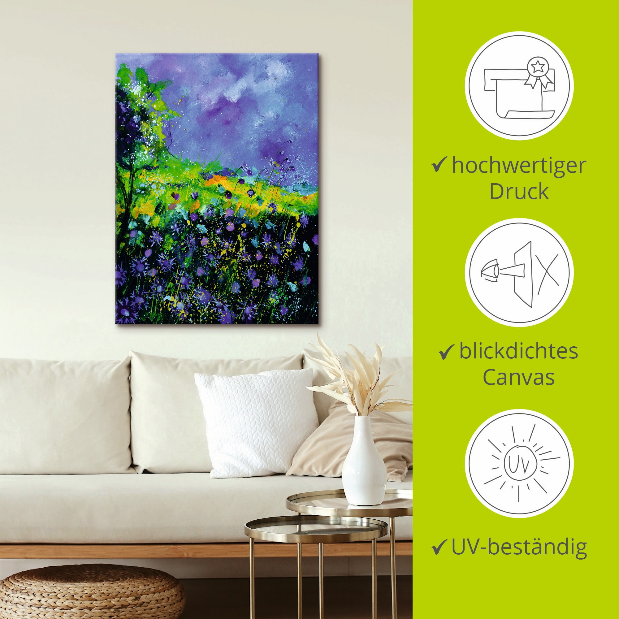 Artland Wandbild »Wilde Blumen«, Blumenwiese, (1 St.), als Leinwandbild, Poster in verschied. Größen
