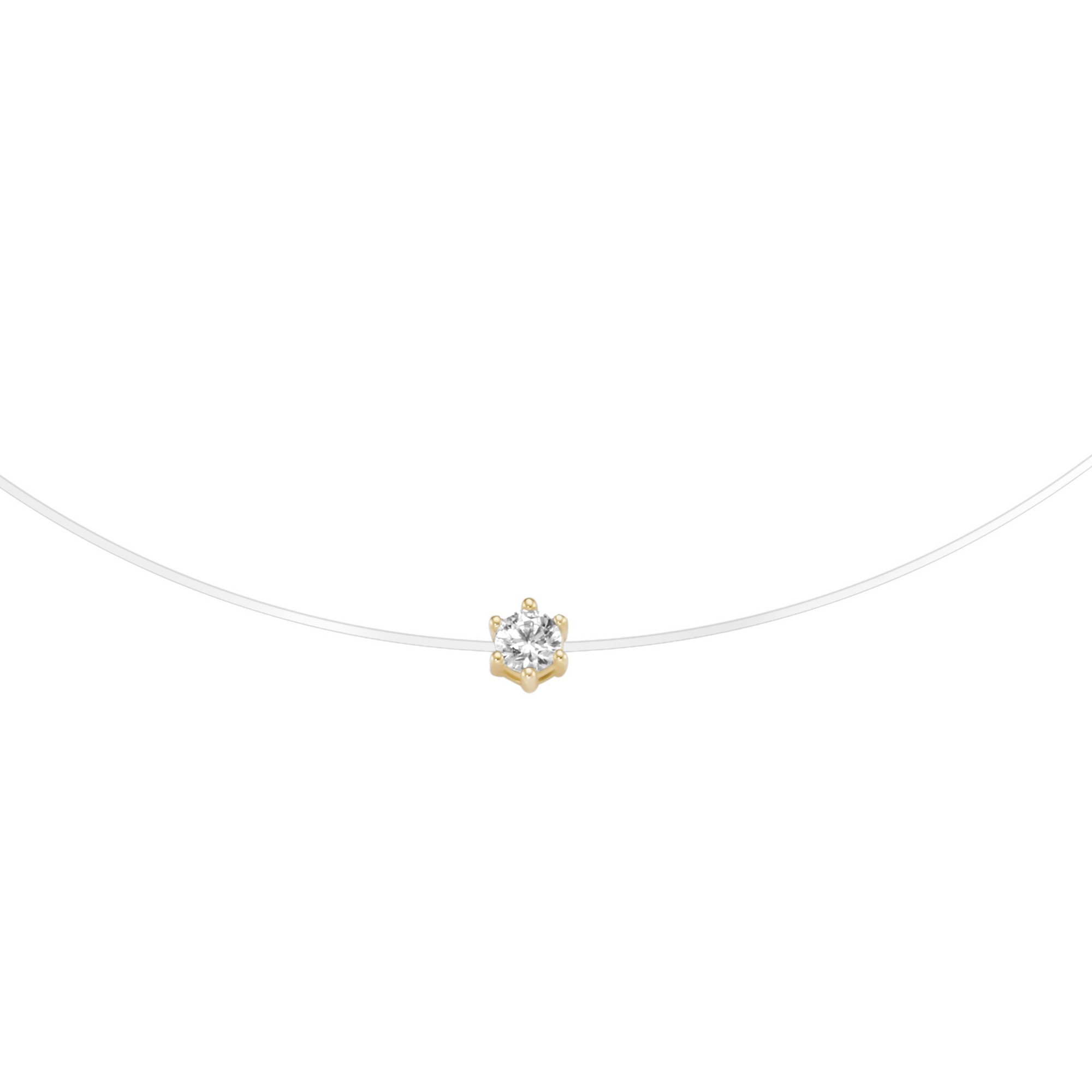 Luigi Merano Collier »Collier schwebender Anhänger mit Zirkonia, Gold 375«