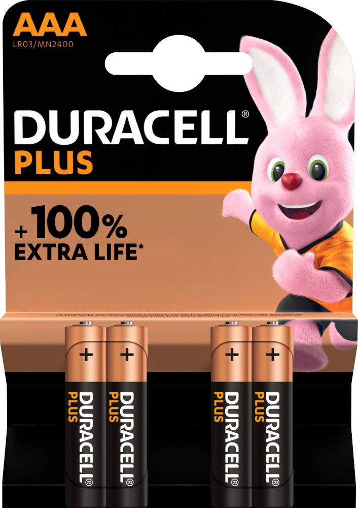 Duracell Batterie »Plus«, LR03, (Packung, 4 St.)