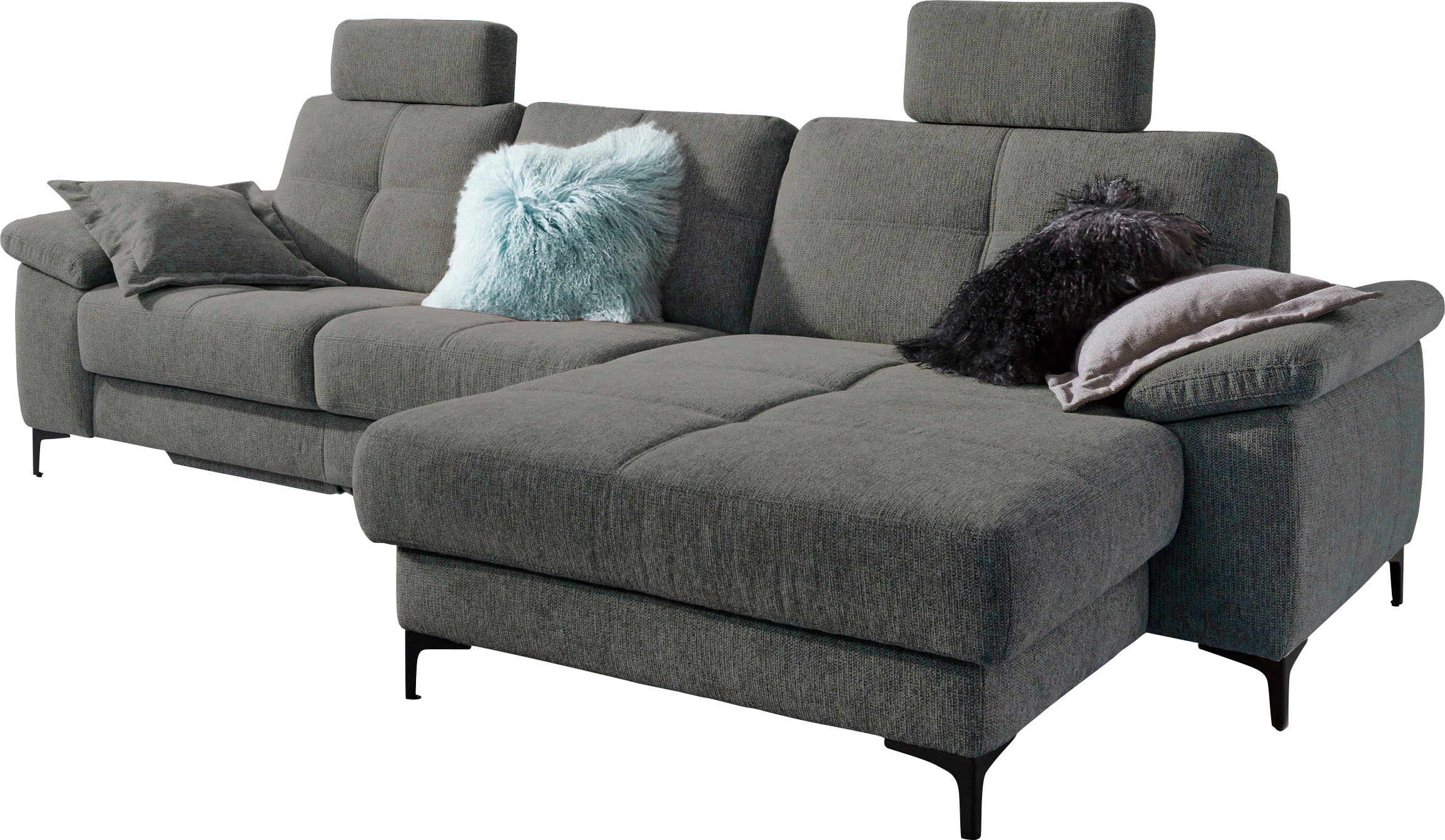 3C Carina Ecksofa »Burnaby bequem und modern, L-Form« 2 Kopfstützen, optional mit Schlaf- und motorischer Relaxfunktion