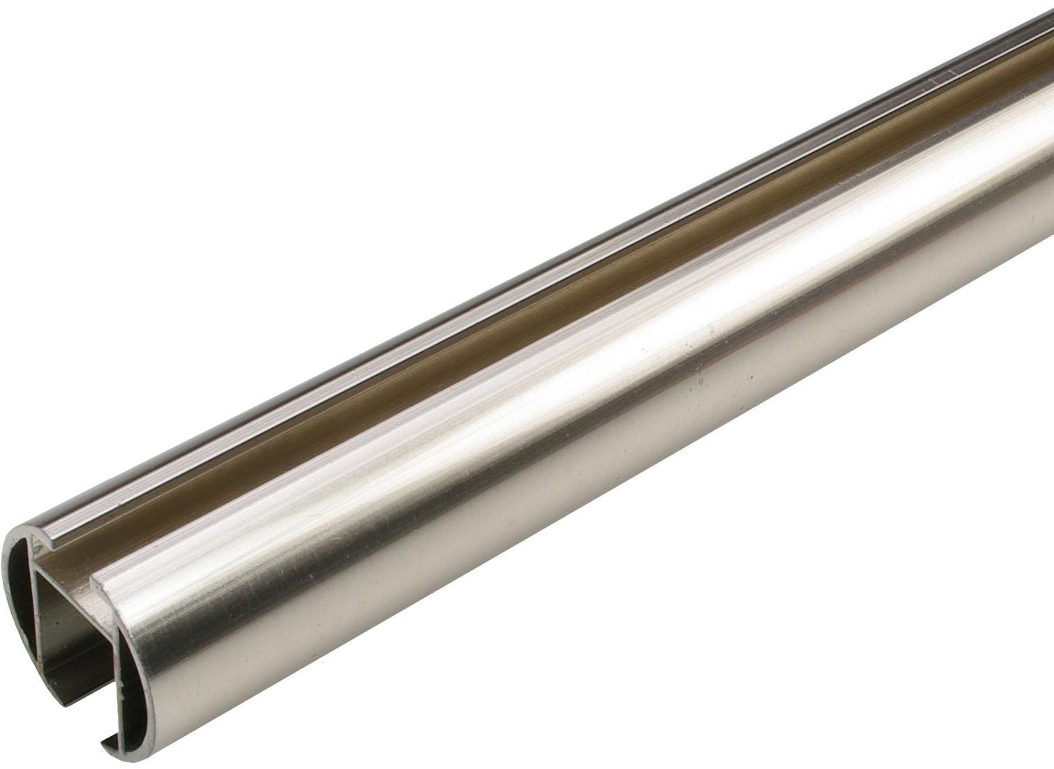 Liedeco Innenlaufschiene »Signum edelstahl-optik«, 1 läufig-läufig, Fixmaß