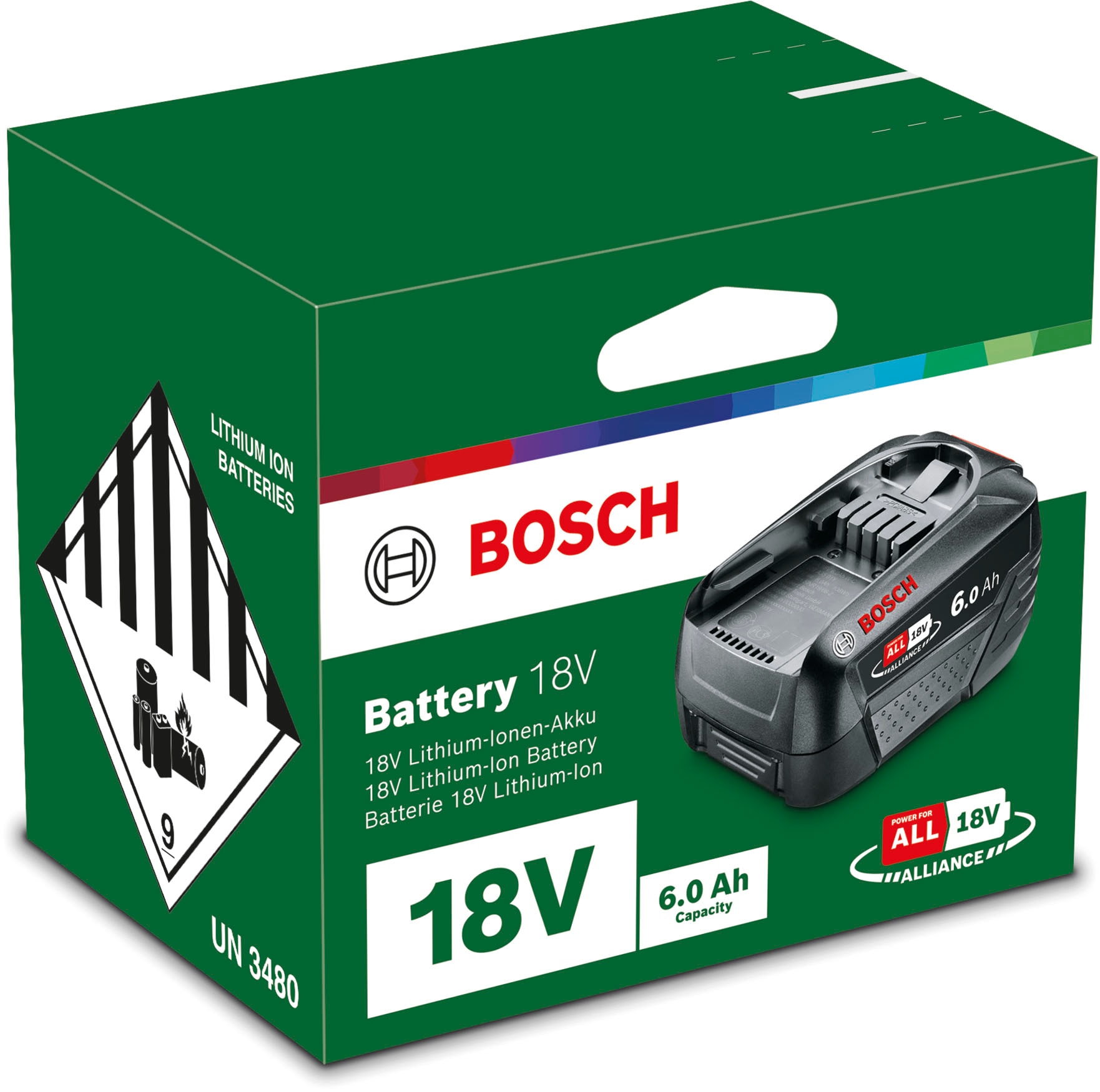 Bosch Home & Garden Akkupacks »»Battery Pack PBA 18V 6,0Ah««, ideale Laufzeit und Leistung für Haus und Garten mit 18V POWER FOR ALL
