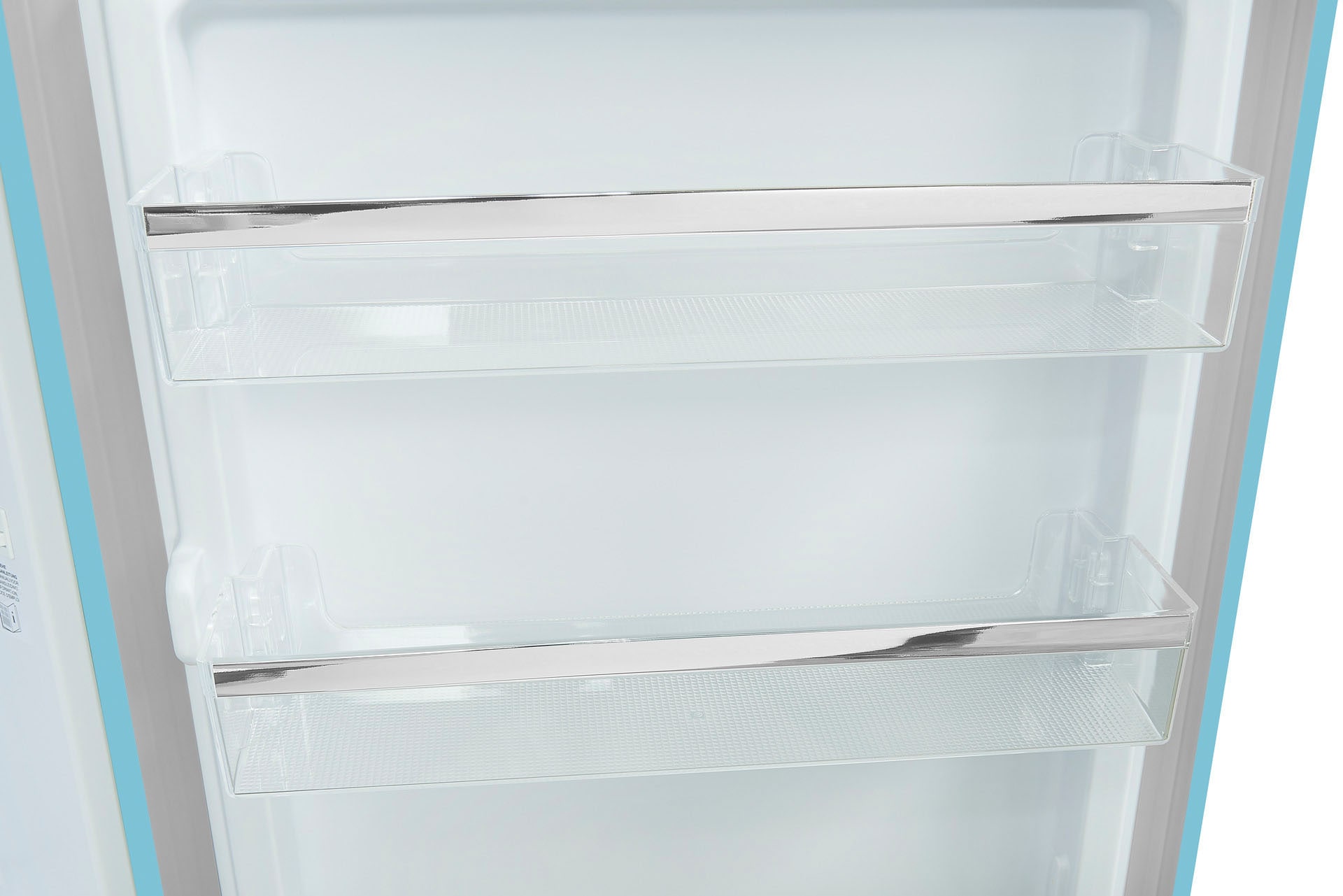 exquisit Kühlschrank »RKS120-V-H-160F taubenblau«, 122 L Volumen