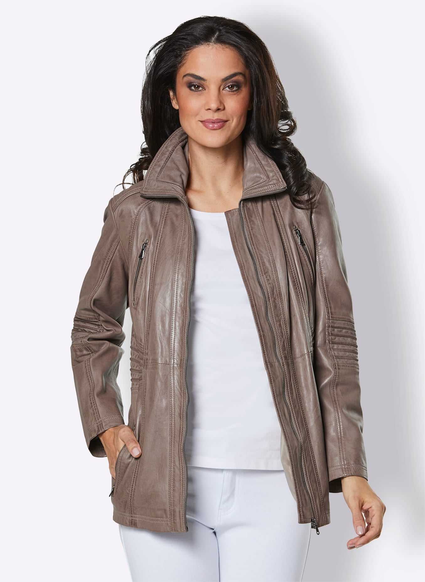 Inspirationen Lederjacke, ohne Kapuze