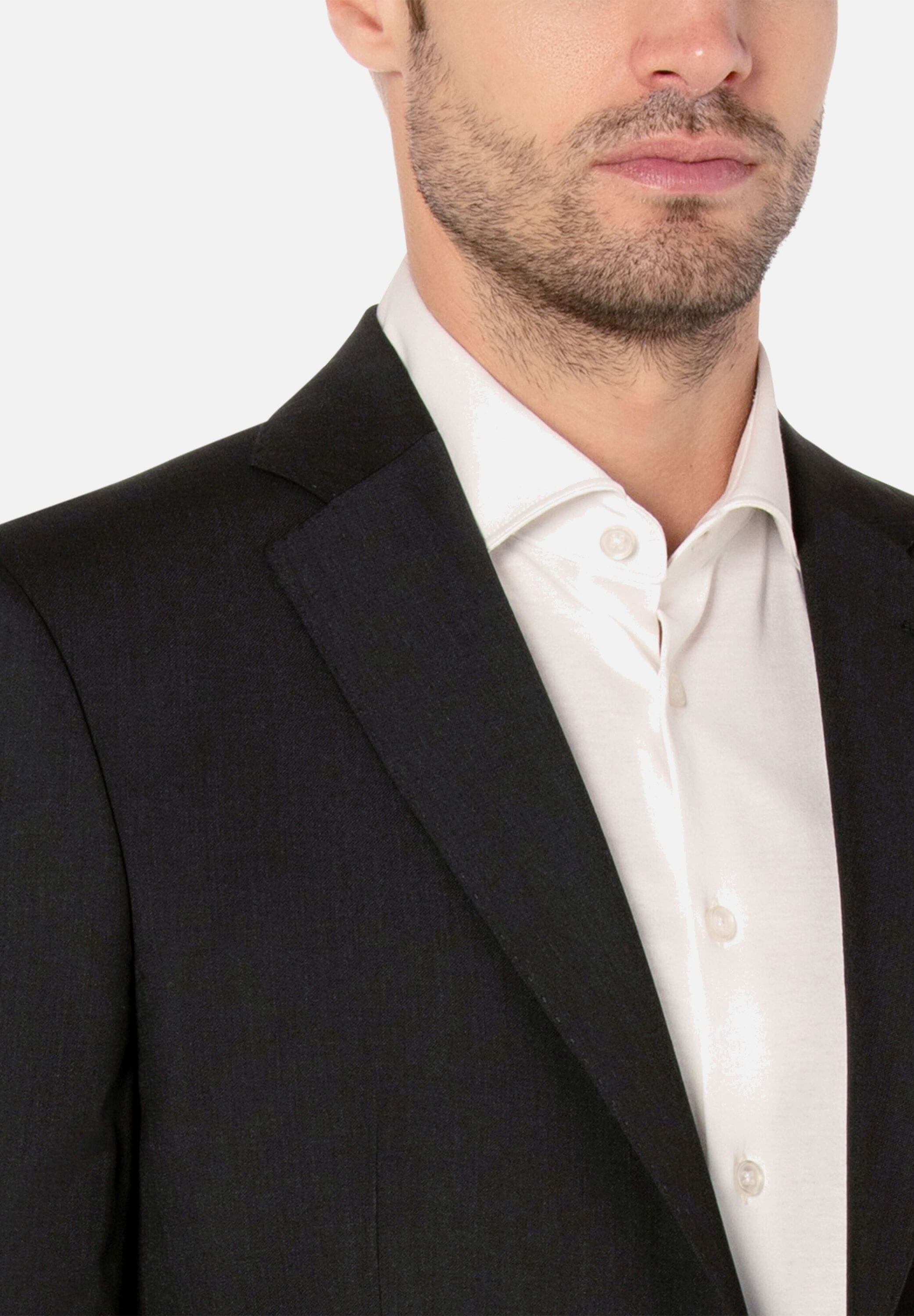 BENVENUTO. Anzug »ROMEO Nero« 2 tlg. modern fit mit 4-Knopf Manschette
