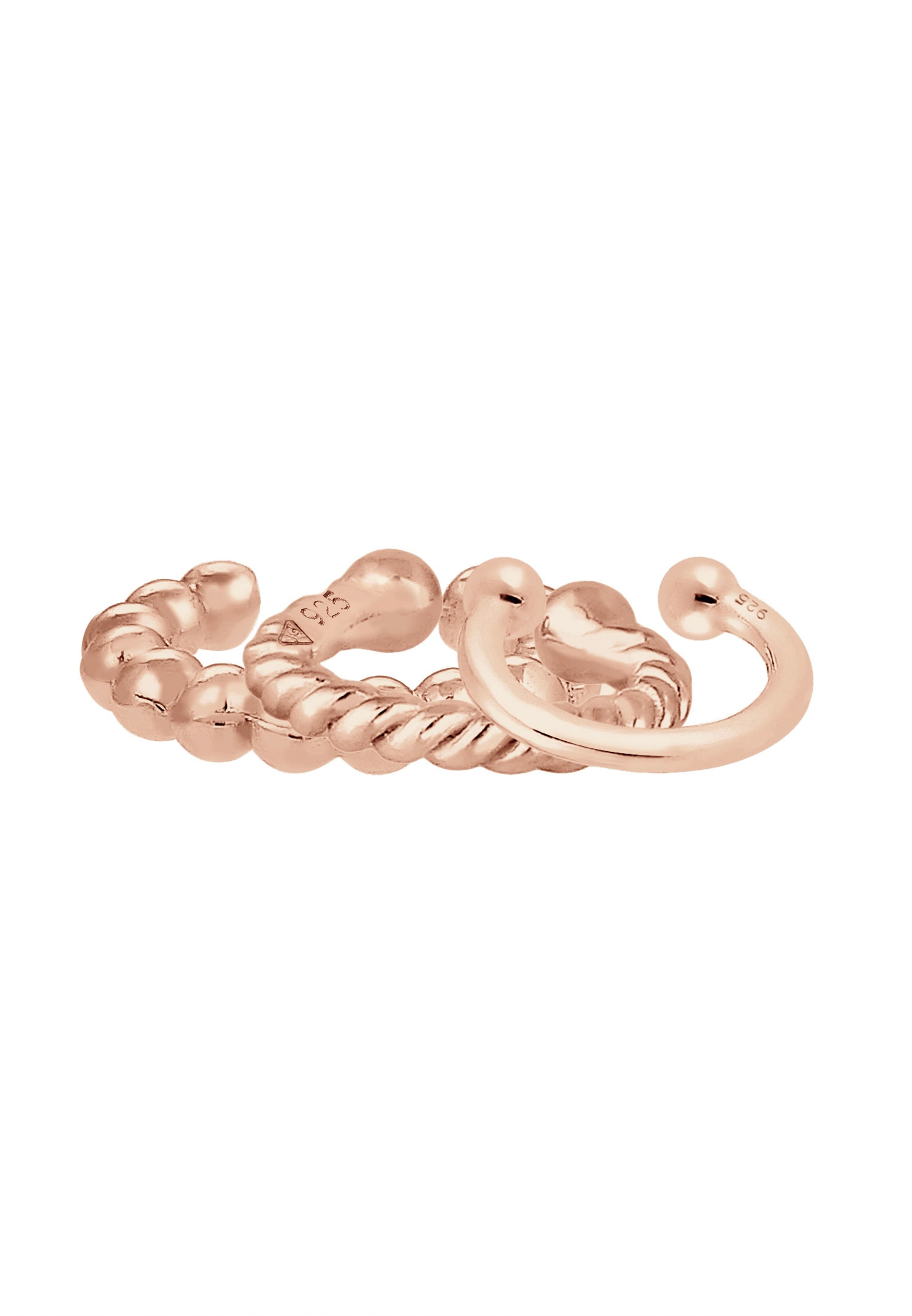 Elli Ohrklemme »Ohrringe Ohrklemme Ear Cuff 3er Set Kugel 925 Silber«